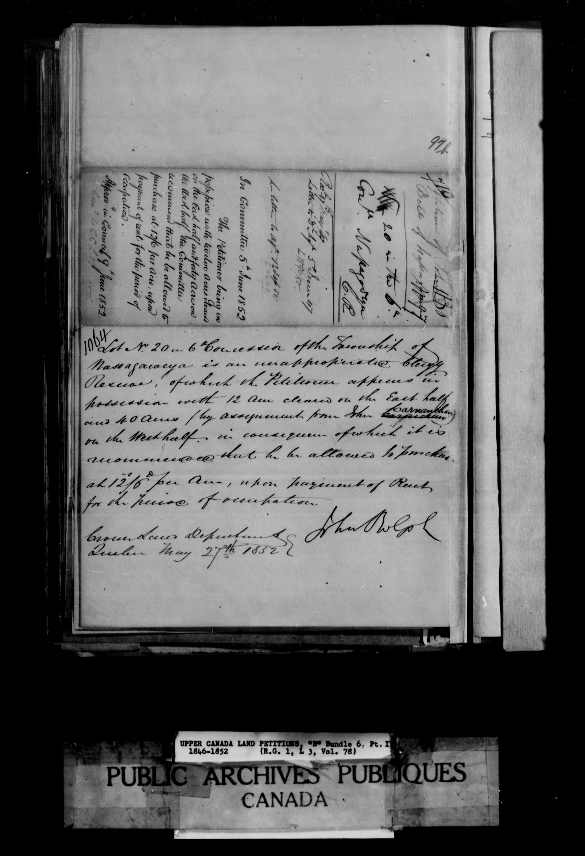 Title: Upper Canada Land Petitions (1763-1865) - Mikan Number: 205131 - Microform: c-1642