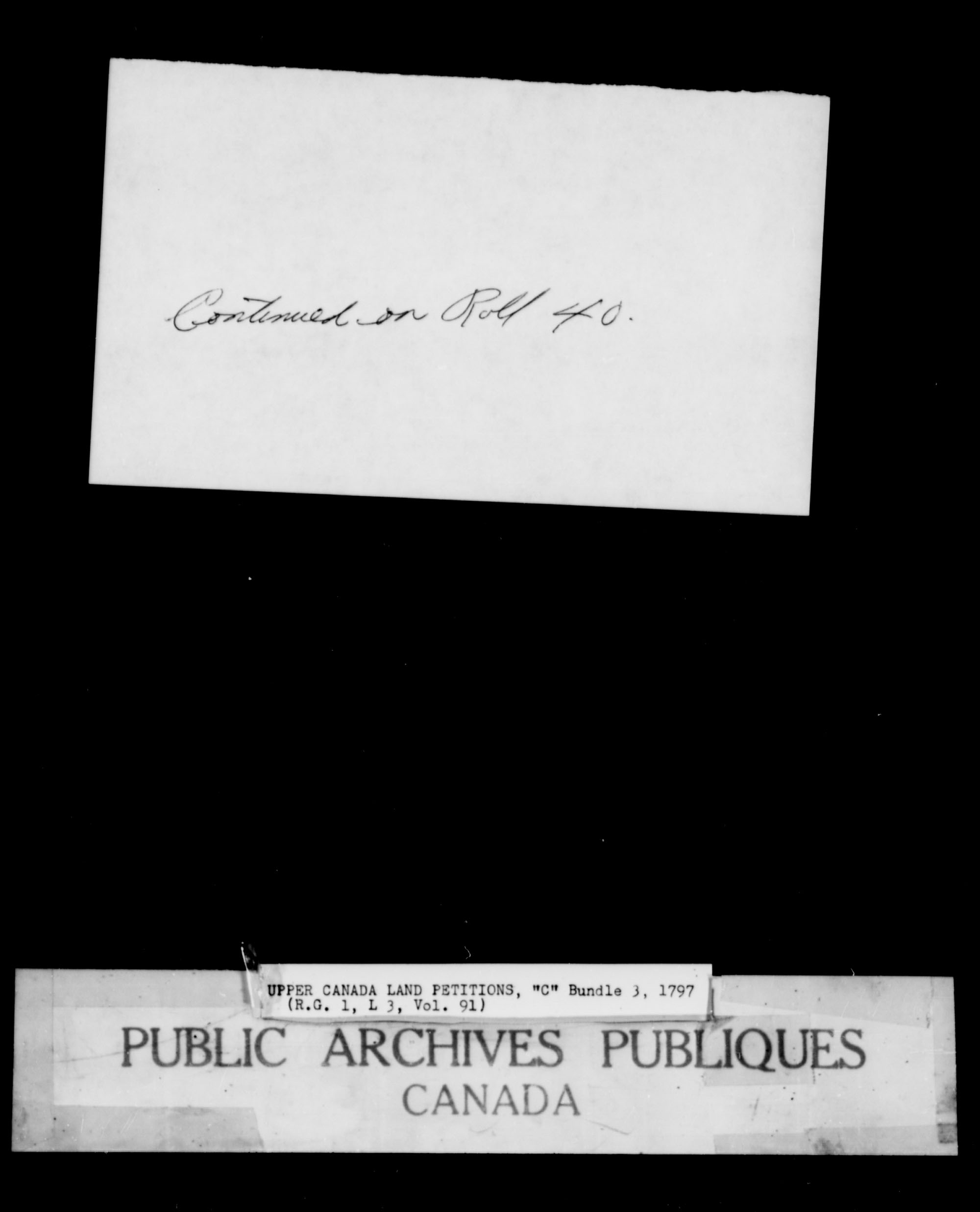 Titre : Demandes de terres du Haut-Canada (1763-1865) - N d'enregistrement Mikan : 205131 - Microforme : c-1647