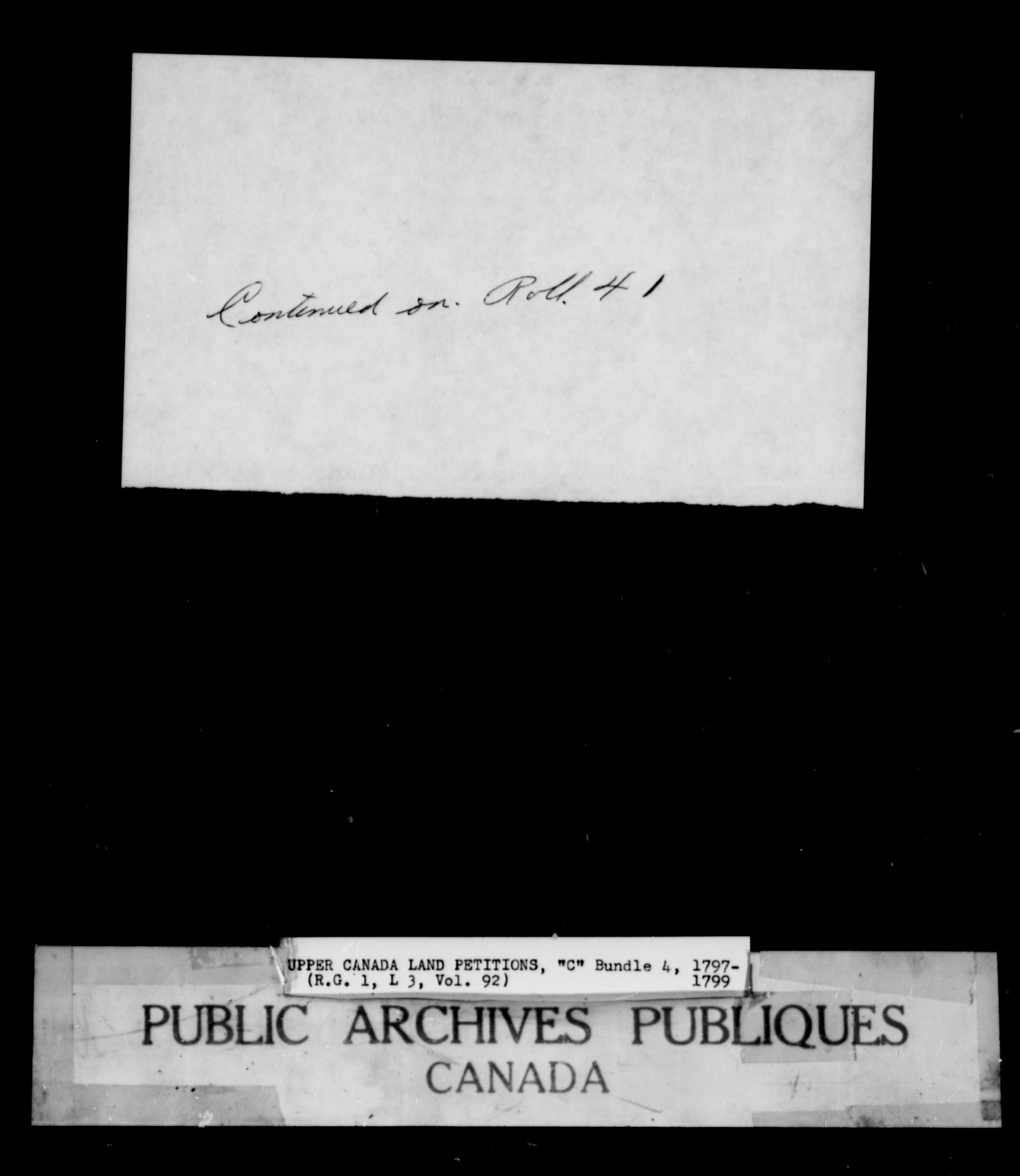 Titre : Demandes de terres du Haut-Canada (1763-1865) - N d'enregistrement Mikan : 205131 - Microforme : c-1648