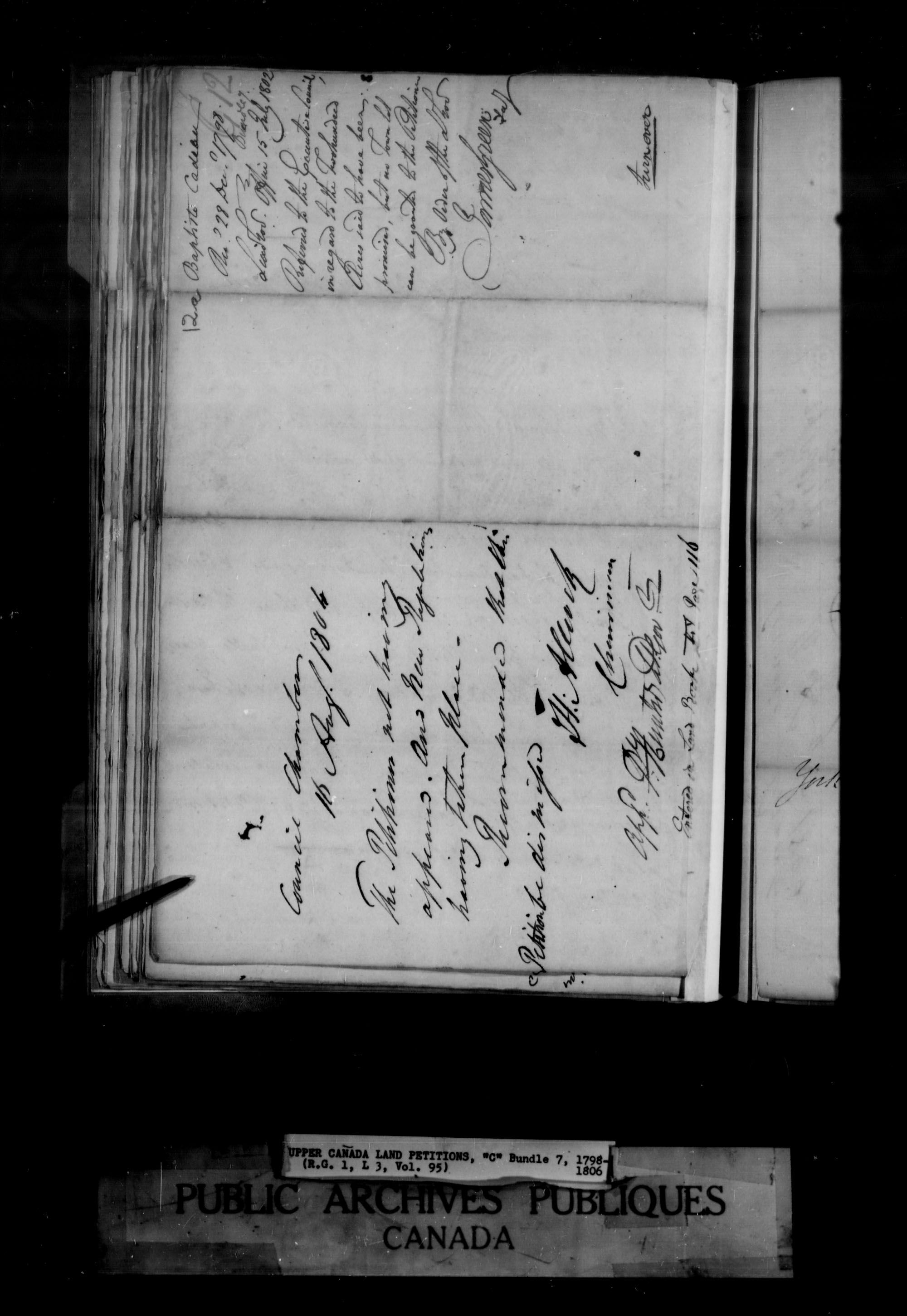 Title: Upper Canada Land Petitions (1763-1865) - Mikan Number: 205131 - Microform: c-1649