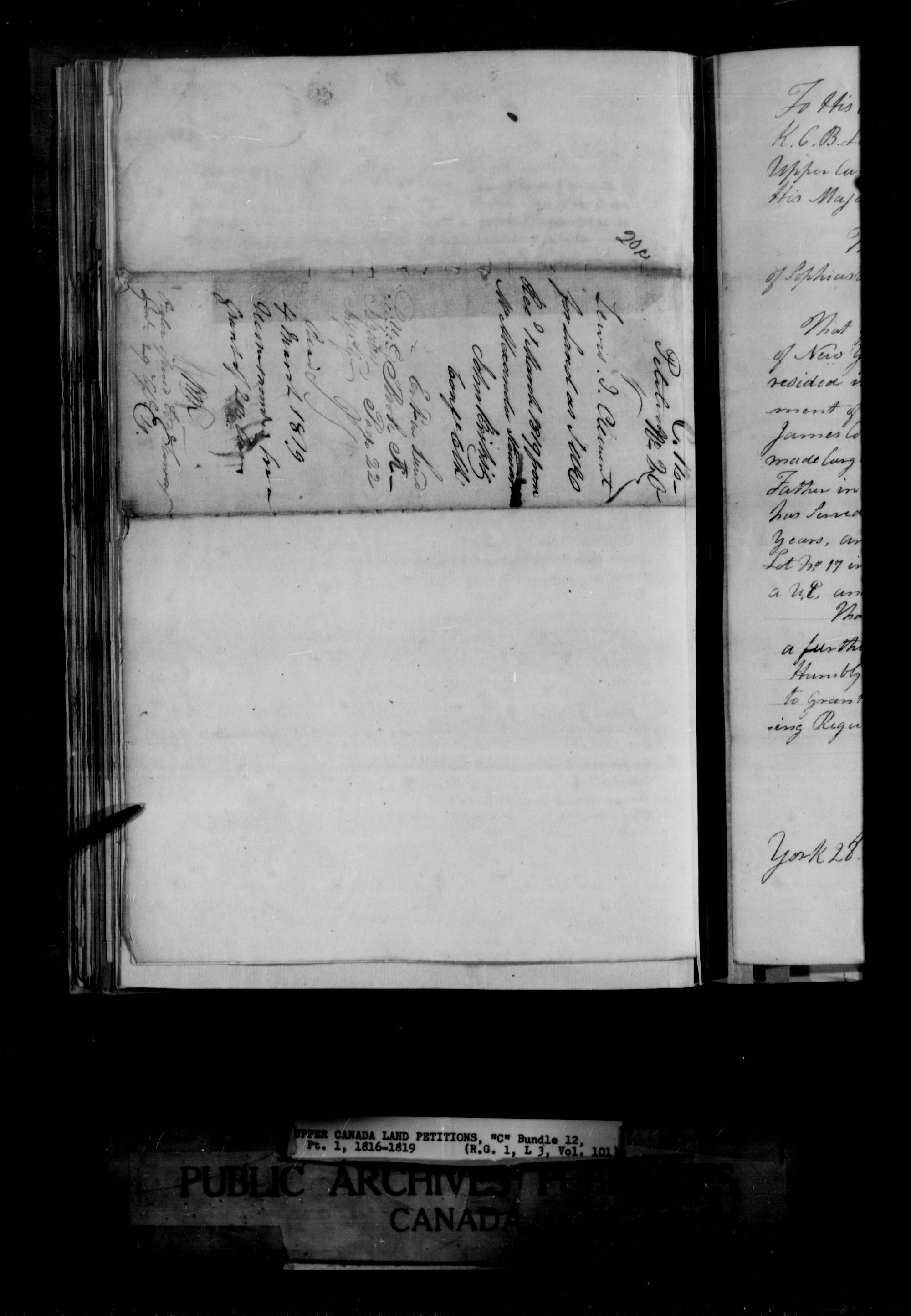 Title: Upper Canada Land Petitions (1763-1865) - Mikan Number: 205131 - Microform: c-1653