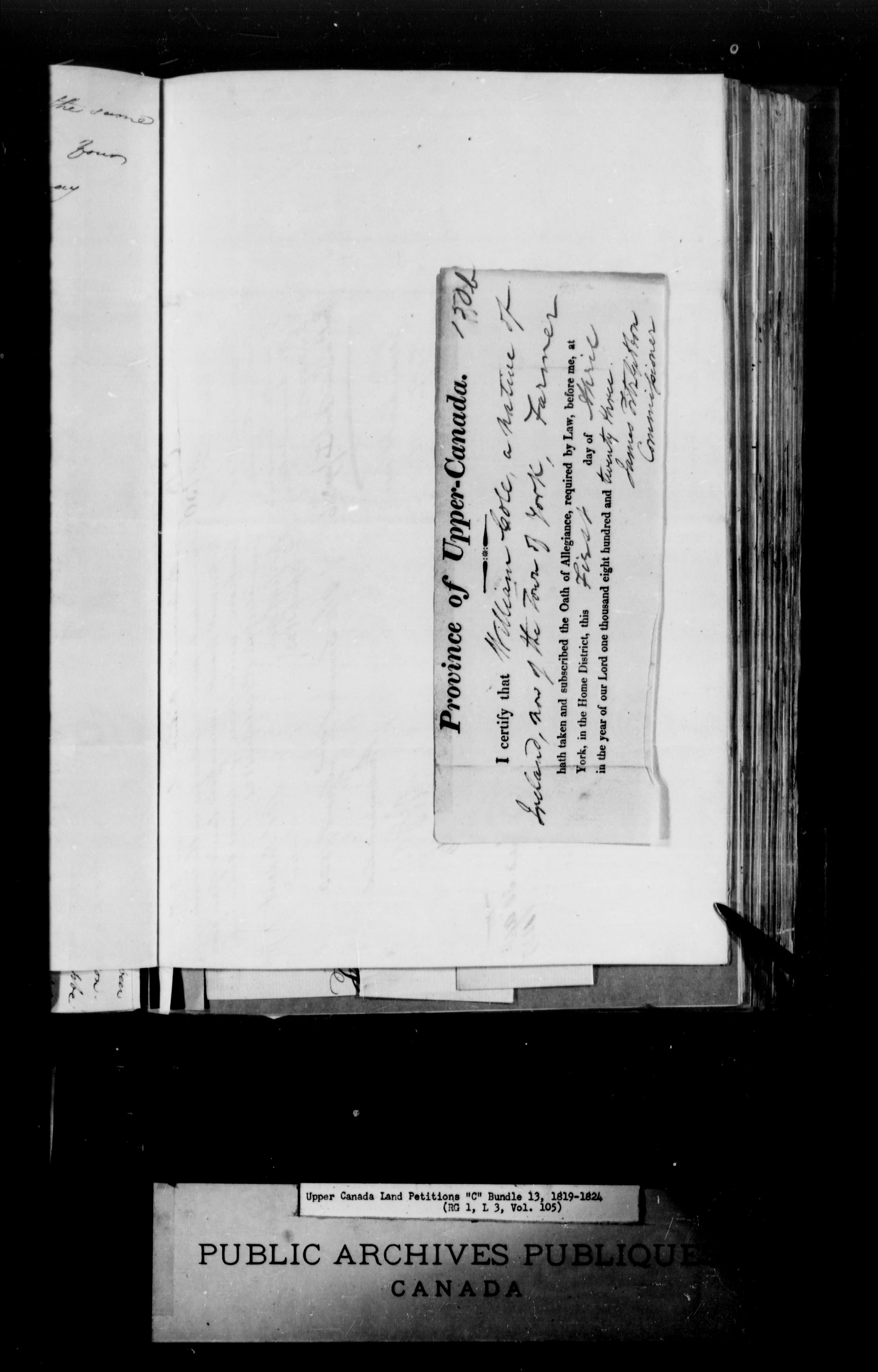 Title: Upper Canada Land Petitions (1763-1865) - Mikan Number: 205131 - Microform: c-1723