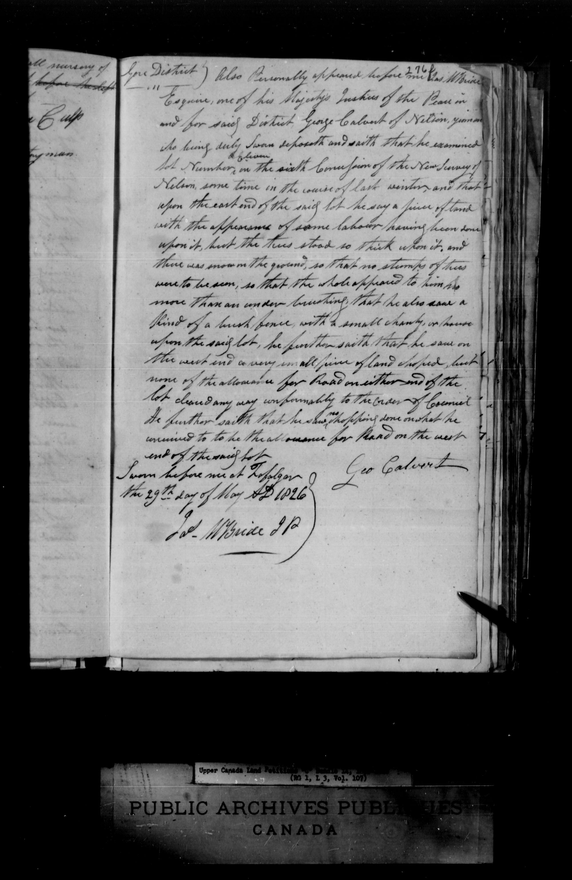 Title: Upper Canada Land Petitions (1763-1865) - Mikan Number: 205131 - Microform: c-1724