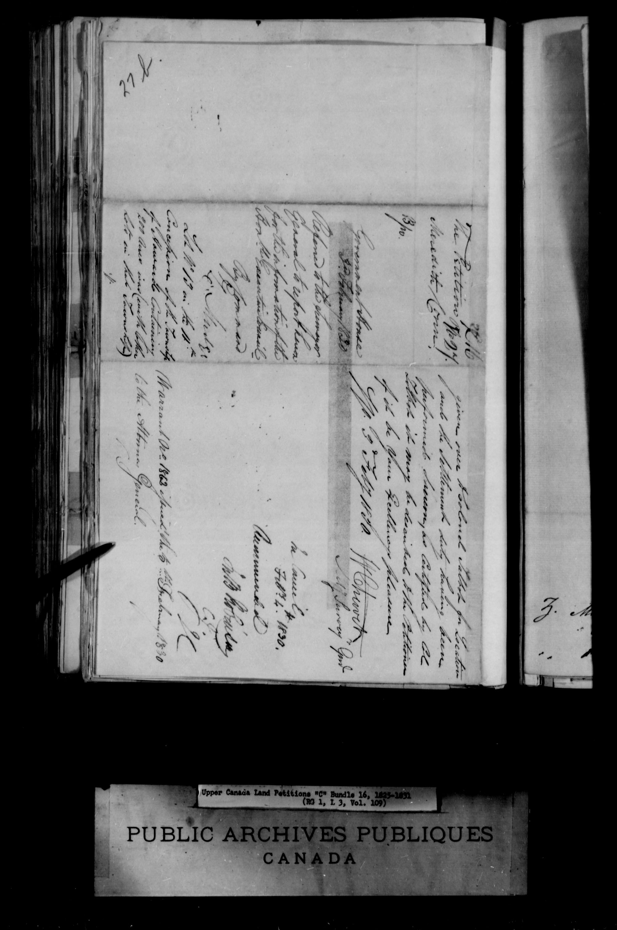 Title: Upper Canada Land Petitions (1763-1865) - Mikan Number: 205131 - Microform: c-1725
