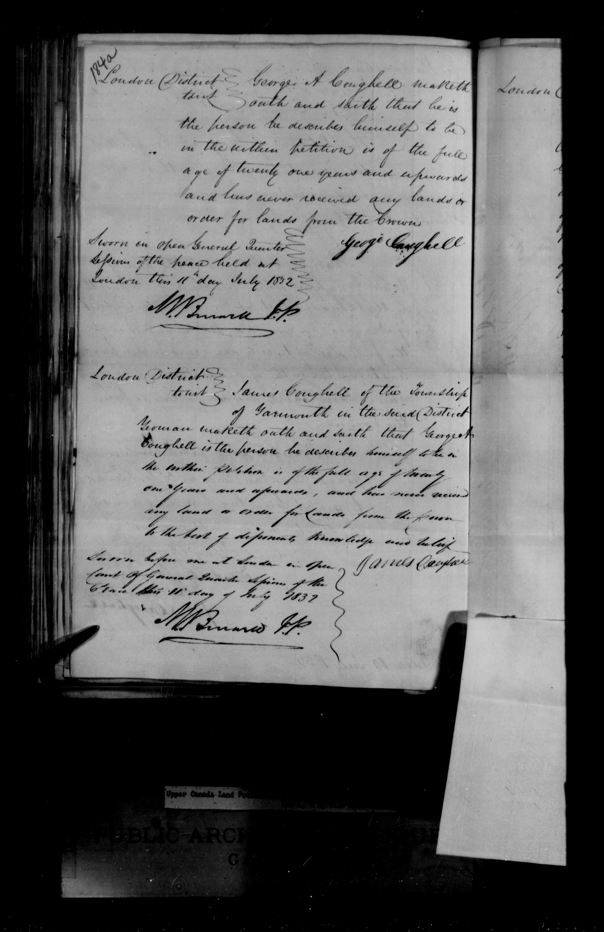 Title: Upper Canada Land Petitions (1763-1865) - Mikan Number: 205131 - Microform: c-1727