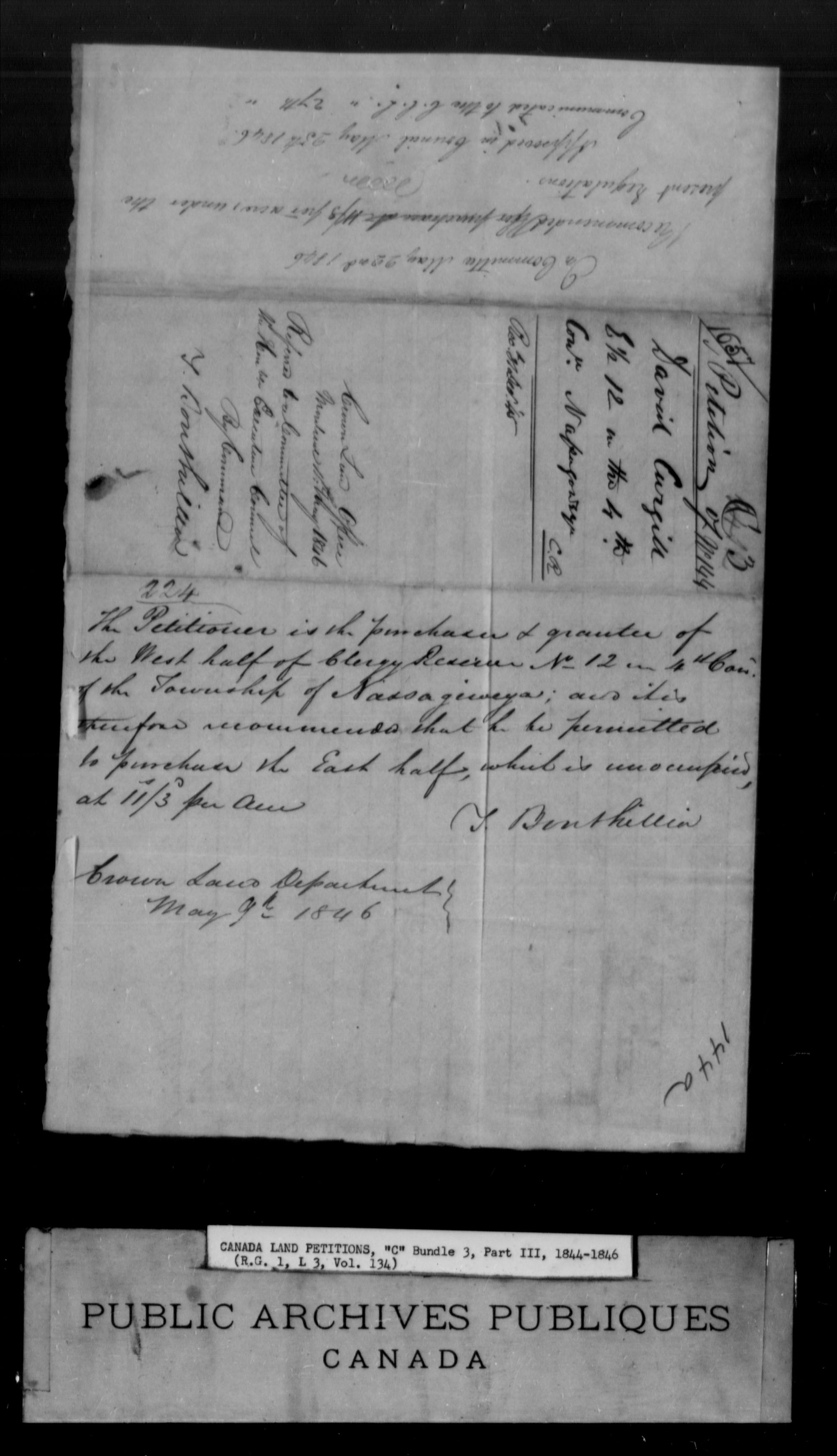 Title: Upper Canada Land Petitions (1763-1865) - Mikan Number: 205131 - Microform: c-1735