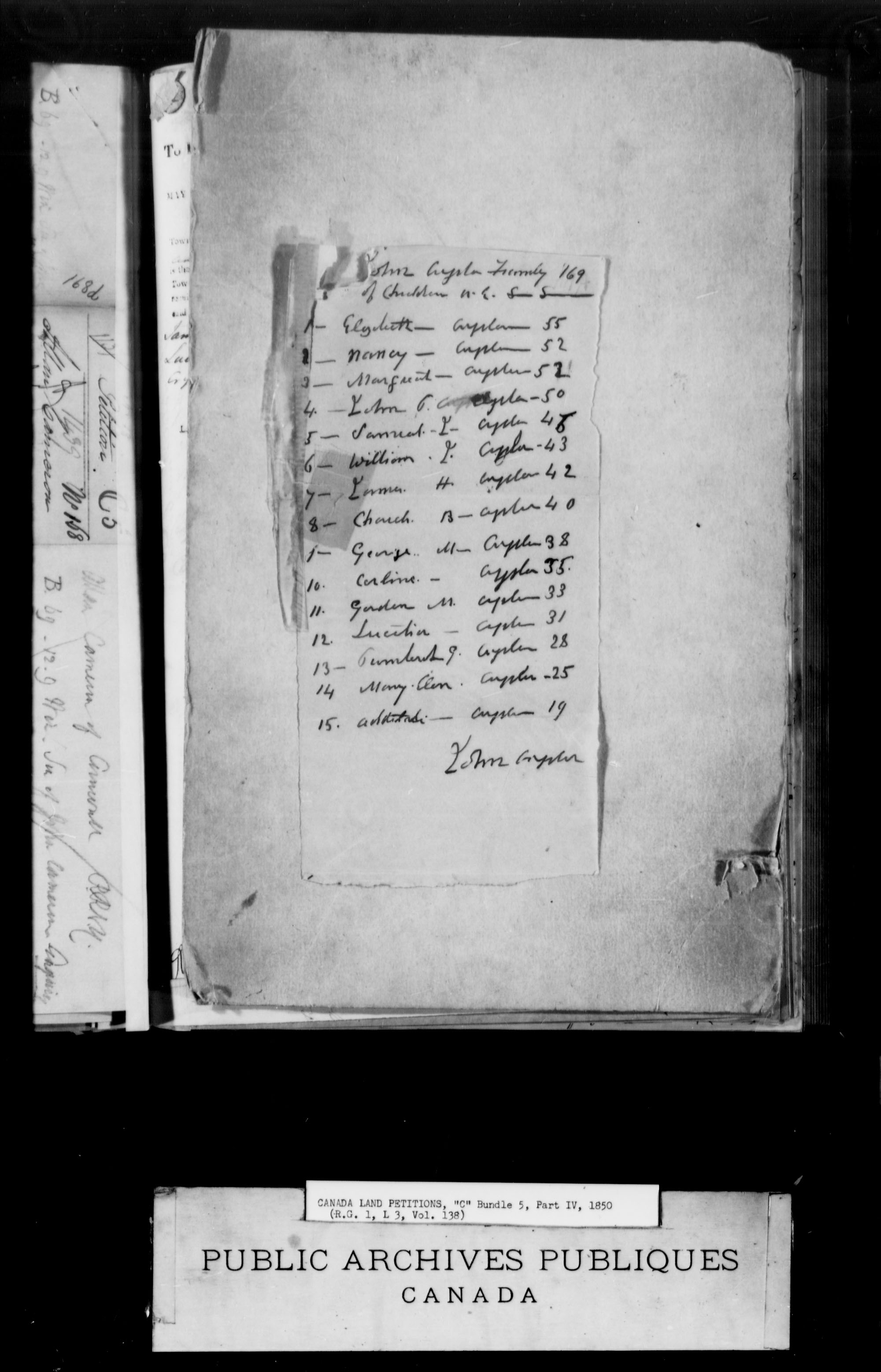 Title: Upper Canada Land Petitions (1763-1865) - Mikan Number: 205131 - Microform: c-1737