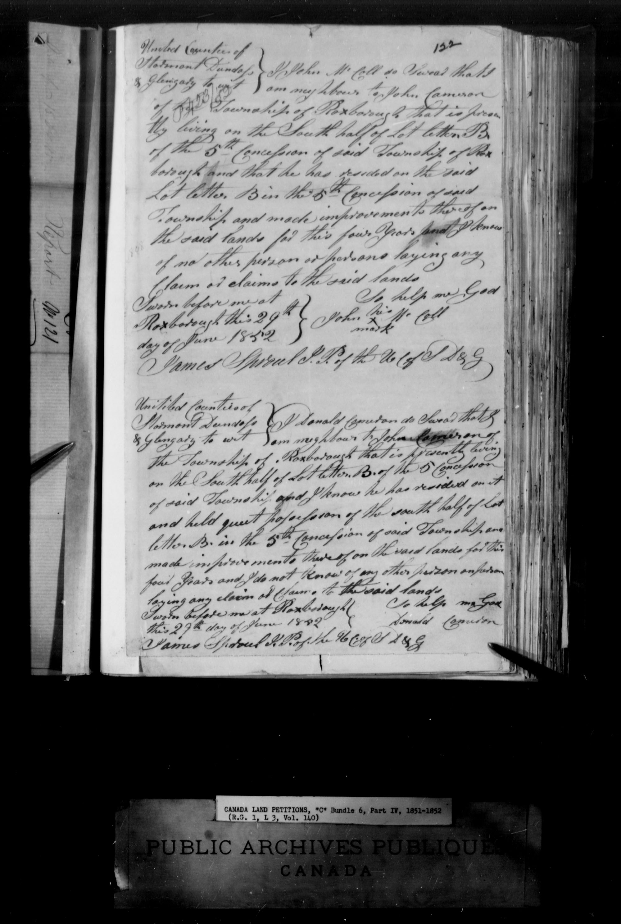 Title: Upper Canada Land Petitions (1763-1865) - Mikan Number: 205131 - Microform: c-1738