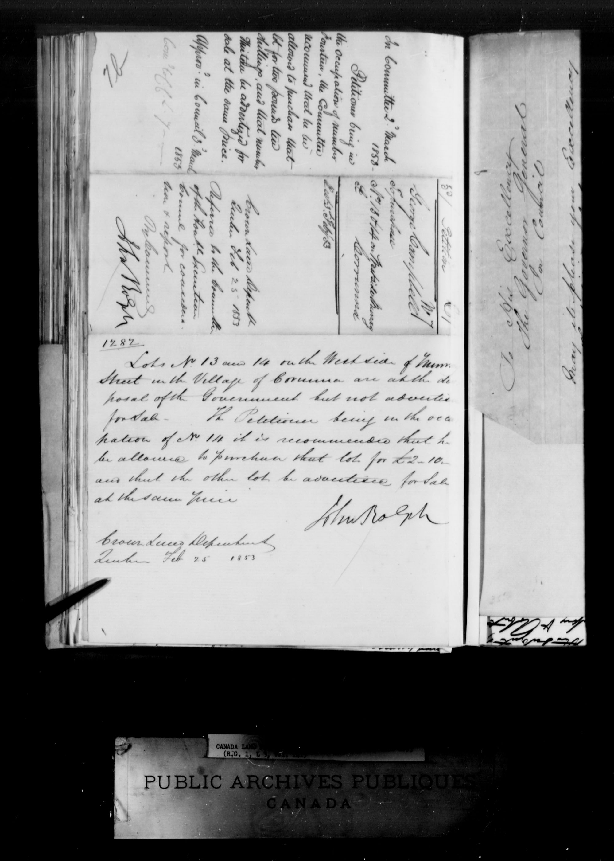 Title: Upper Canada Land Petitions (1763-1865) - Mikan Number: 205131 - Microform: c-1738