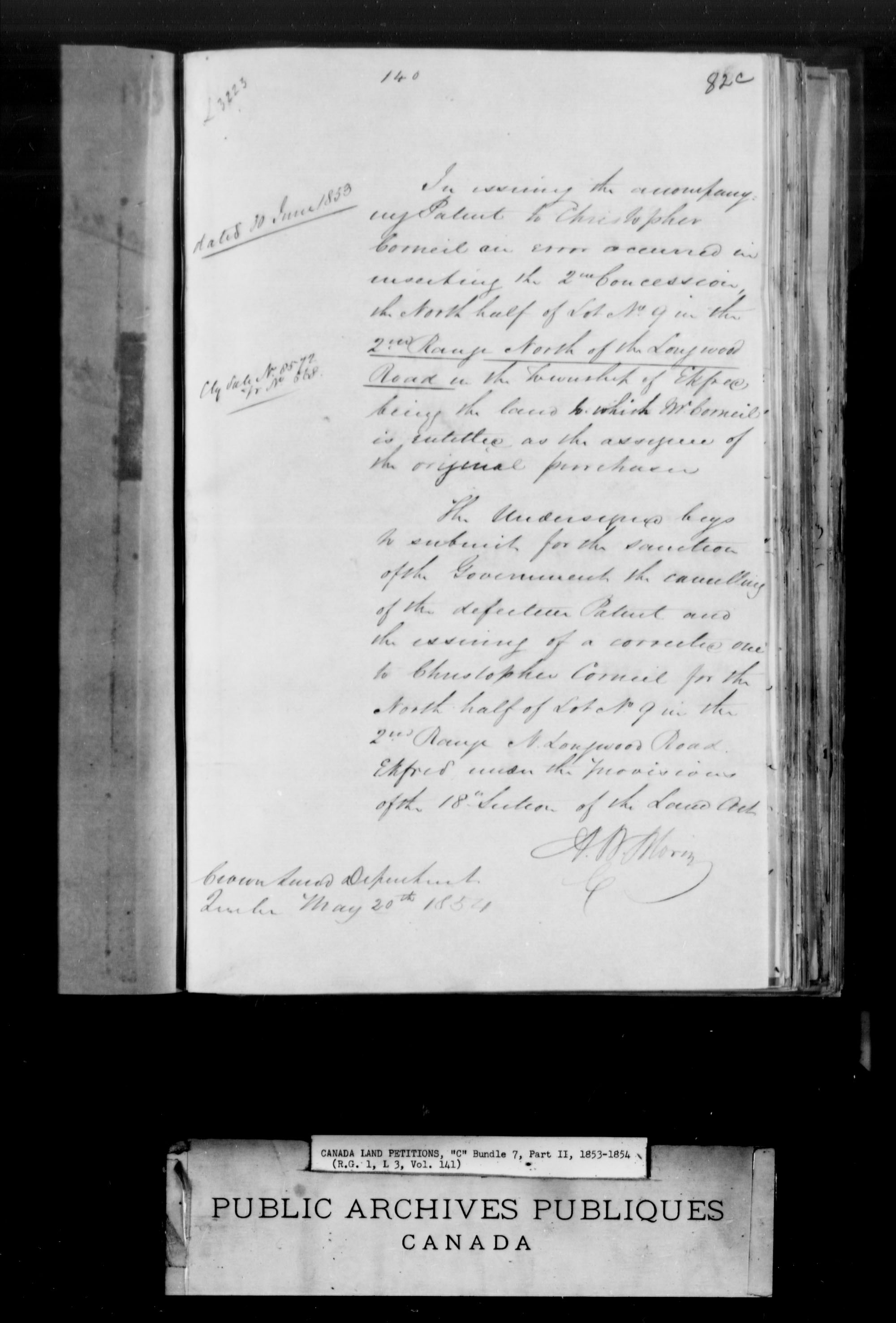 Title: Upper Canada Land Petitions (1763-1865) - Mikan Number: 205131 - Microform: c-1738