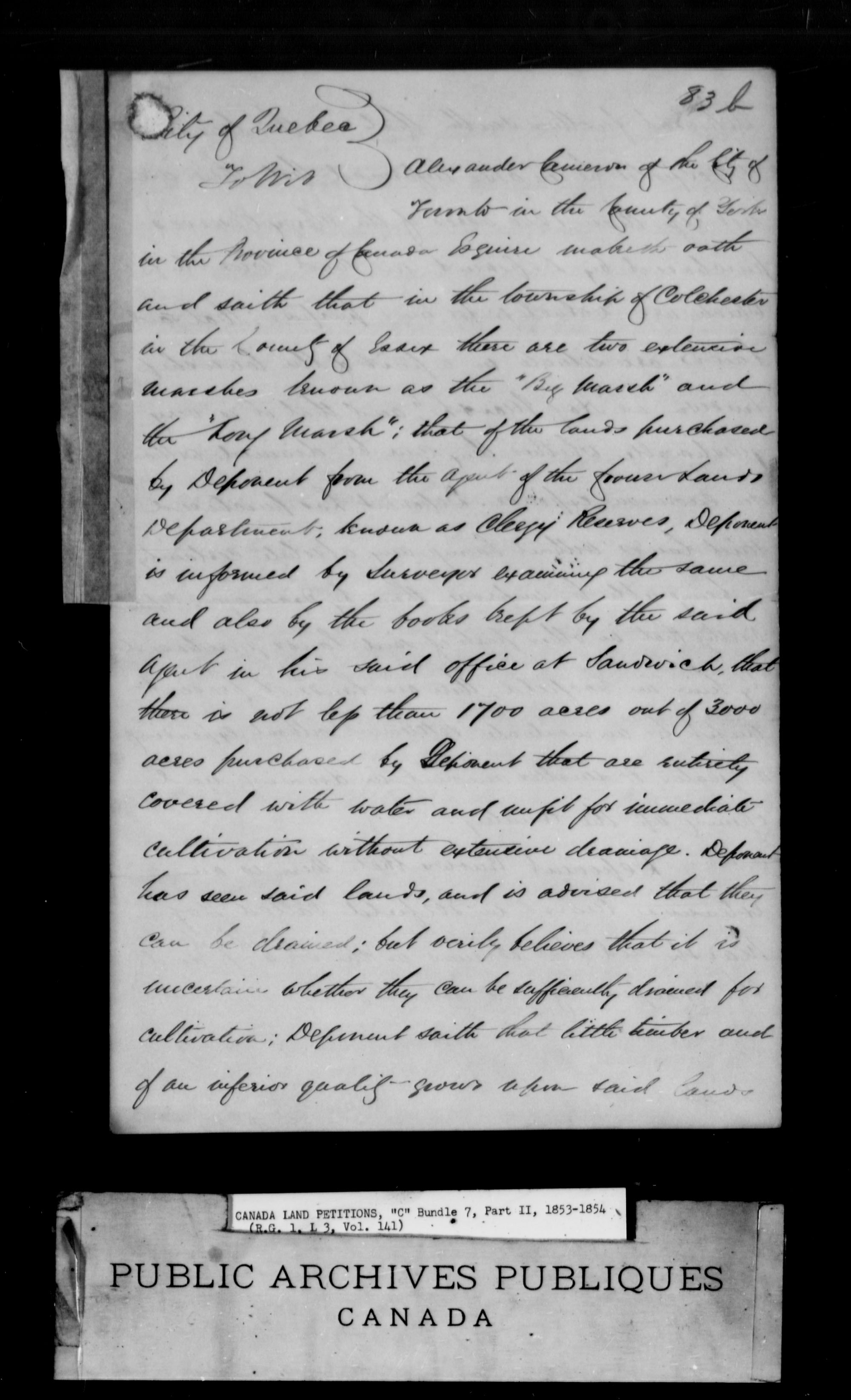 Title: Upper Canada Land Petitions (1763-1865) - Mikan Number: 205131 - Microform: c-1738