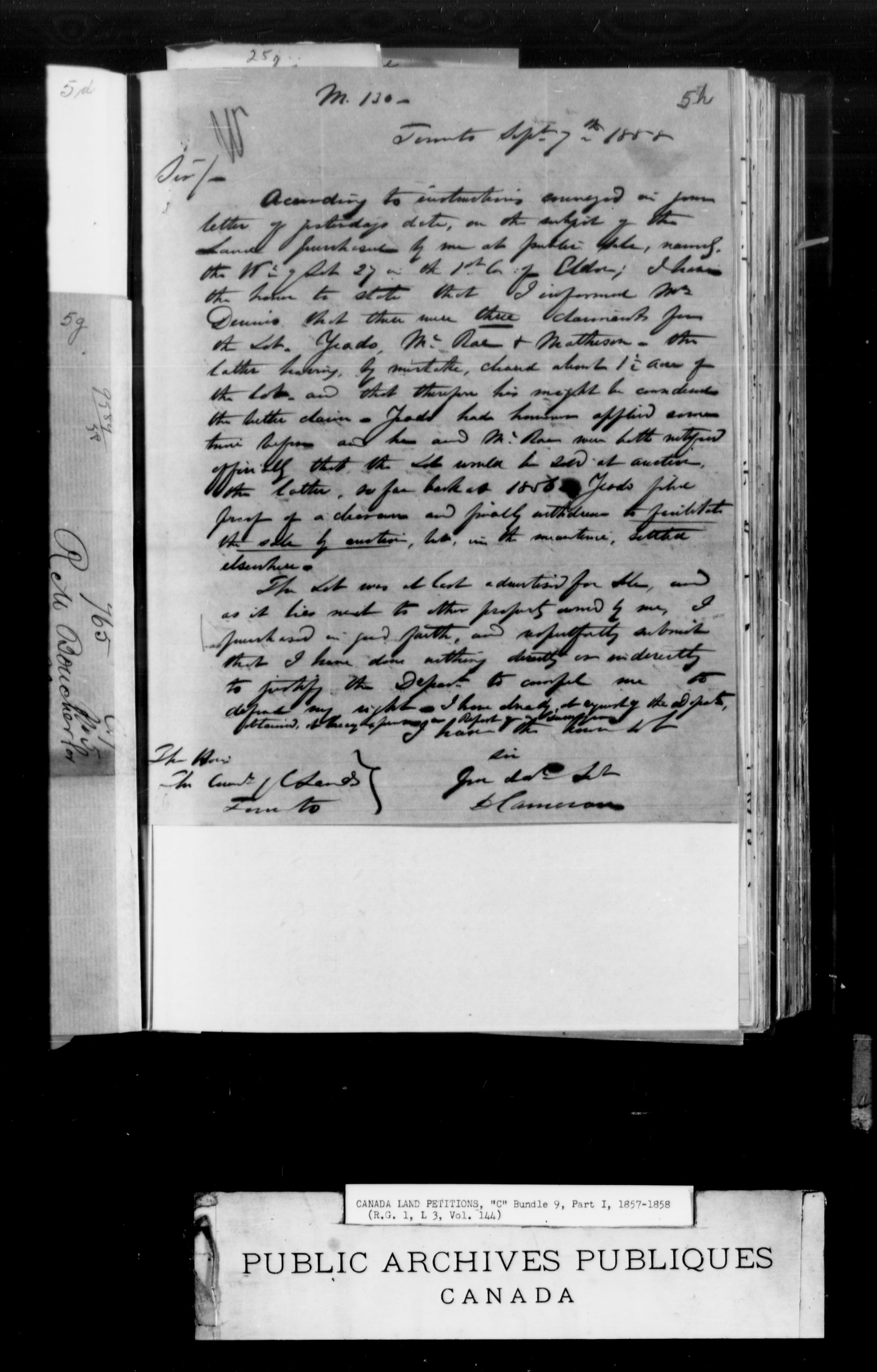 Title: Upper Canada Land Petitions (1763-1865) - Mikan Number: 205131 - Microform: c-1740