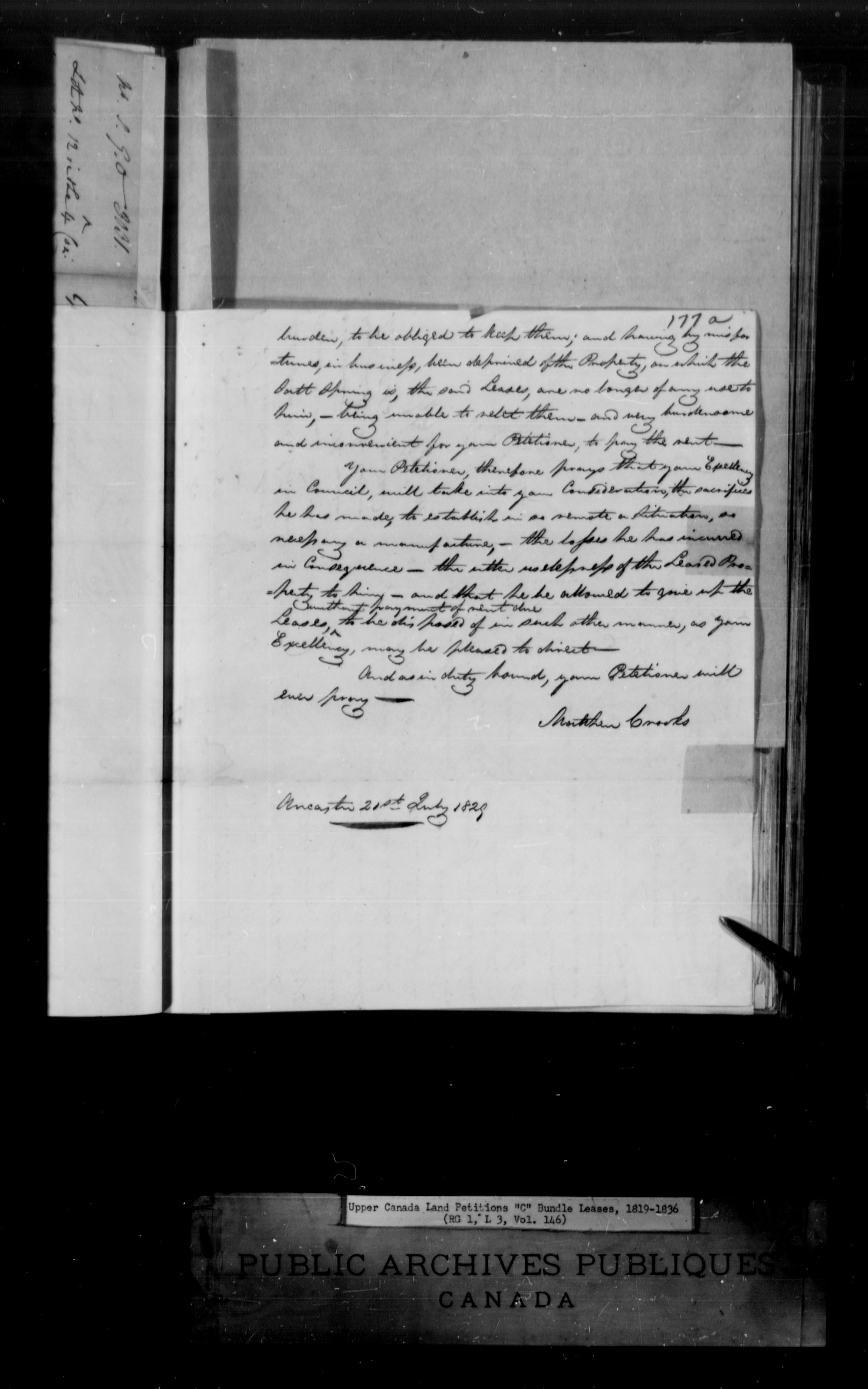 Title: Upper Canada Land Petitions (1763-1865) - Mikan Number: 205131 - Microform: c-1740