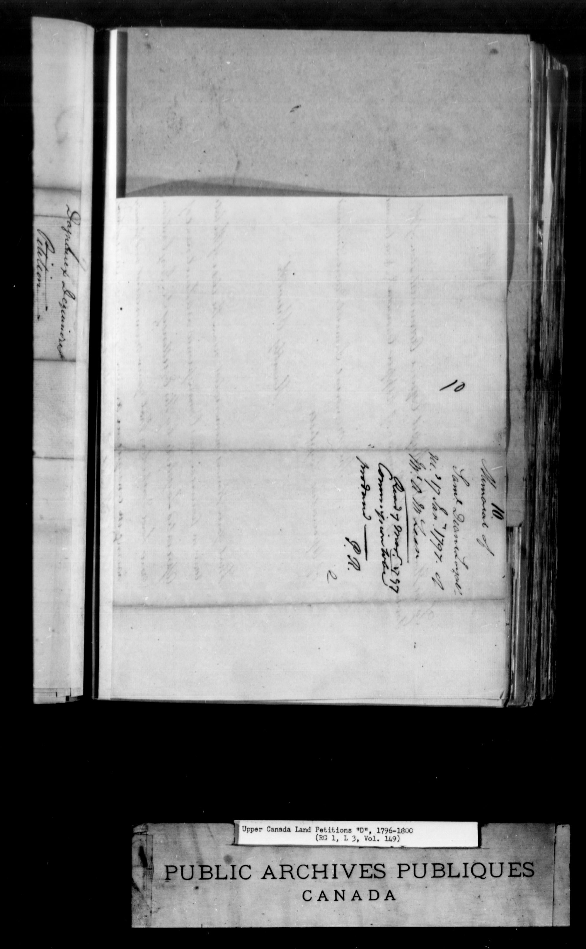 Title: Upper Canada Land Petitions (1763-1865) - Mikan Number: 205131 - Microform: c-1742