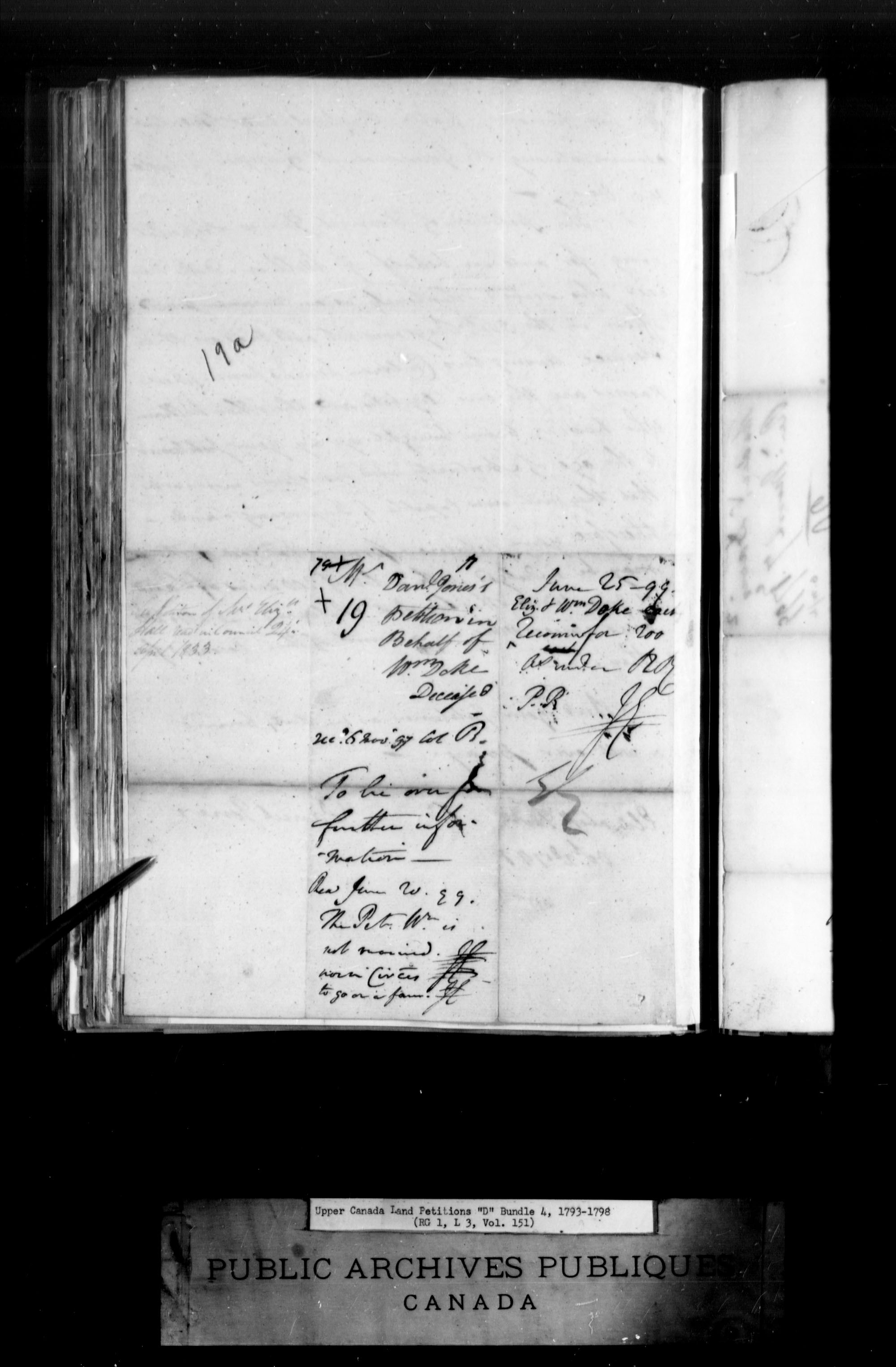 Title: Upper Canada Land Petitions (1763-1865) - Mikan Number: 205131 - Microform: c-1743