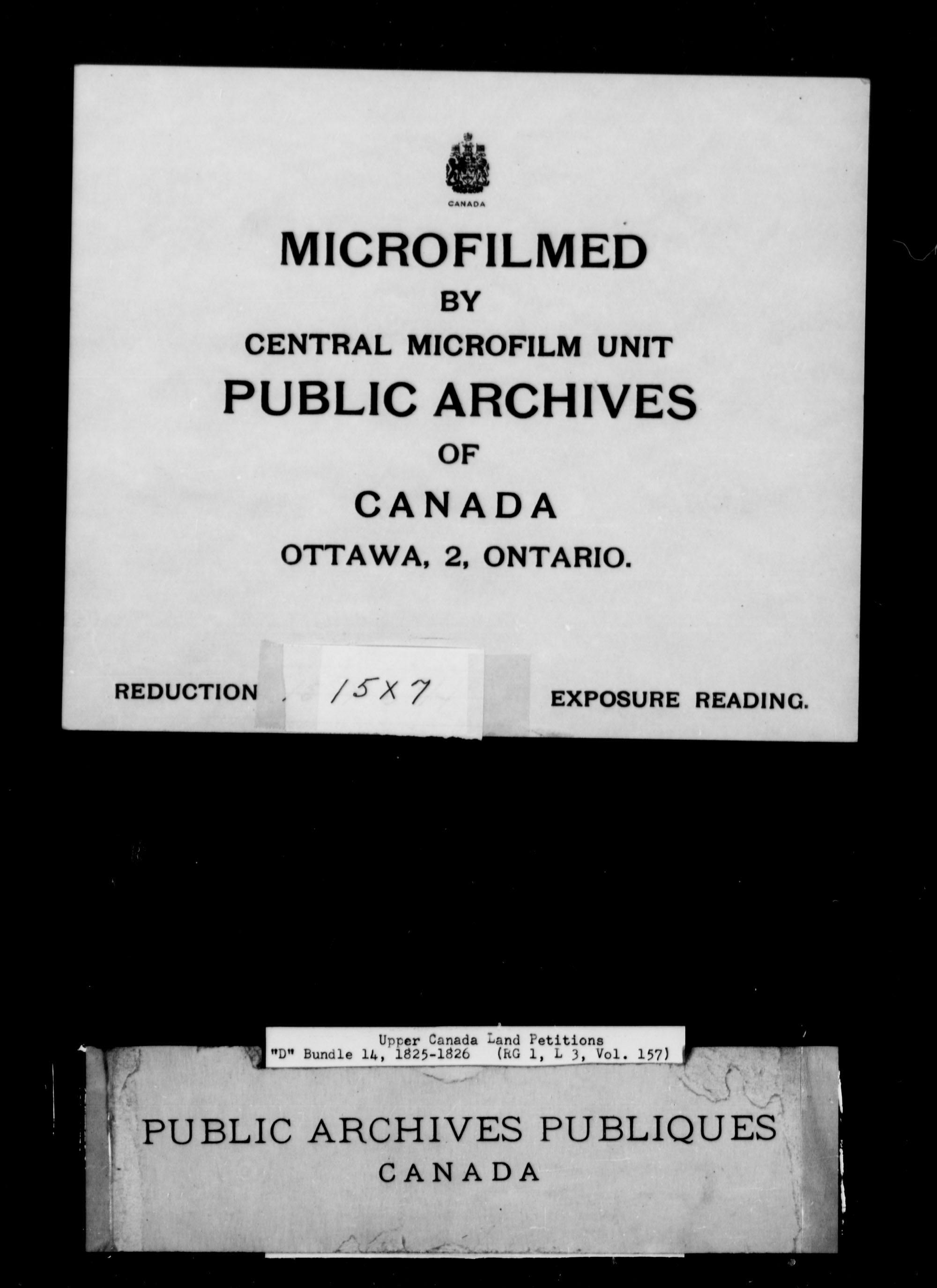 Titre : Demandes de terres du Haut-Canada (1763-1865) - N d'enregistrement Mikan : 205131 - Microforme : c-1875