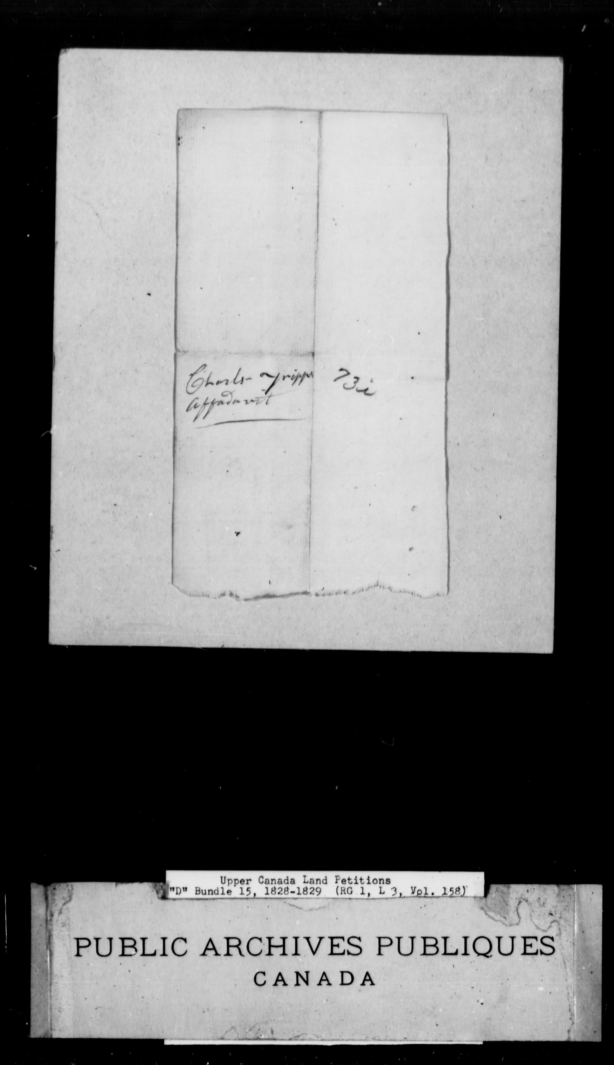 Title: Upper Canada Land Petitions (1763-1865) - Mikan Number: 205131 - Microform: c-1875