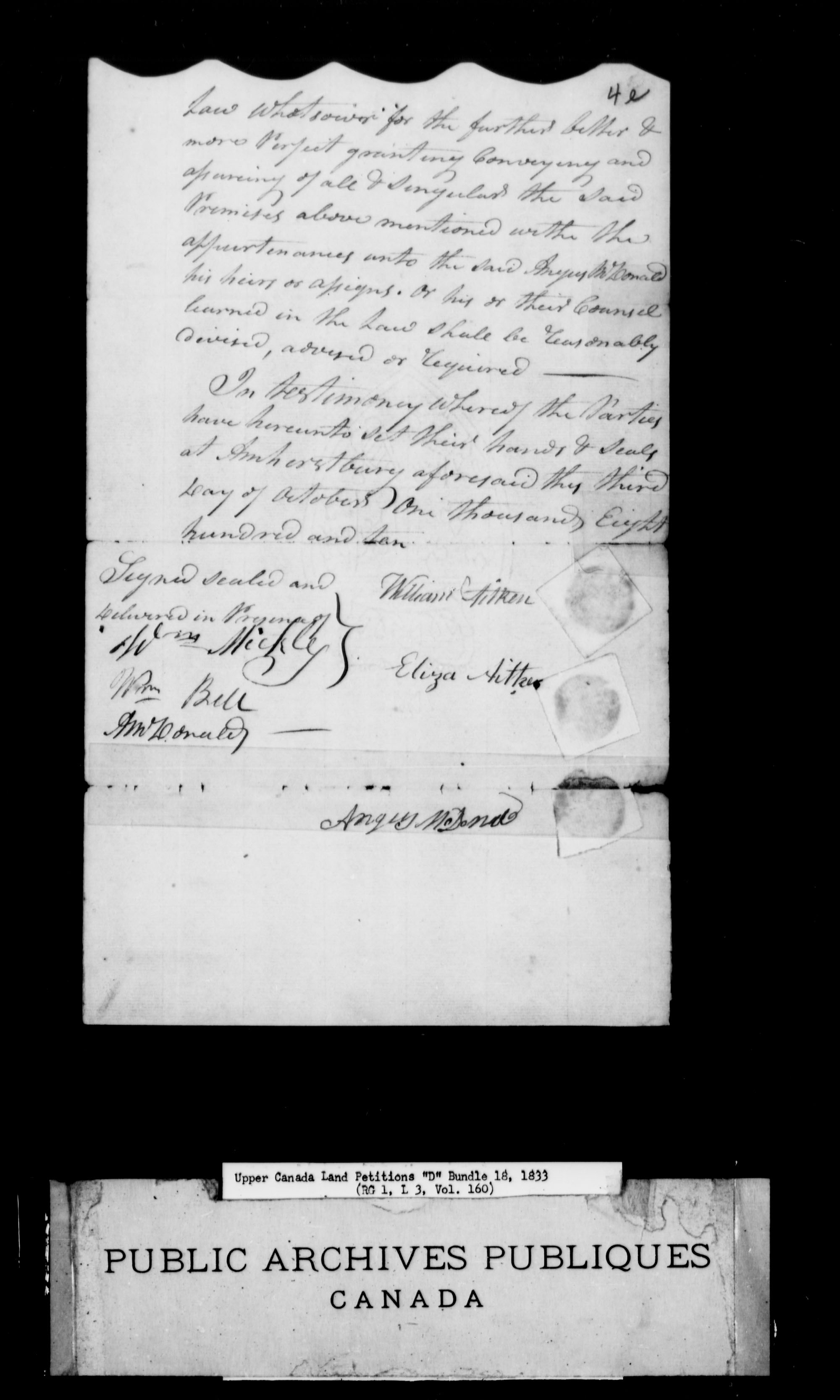 Title: Upper Canada Land Petitions (1763-1865) - Mikan Number: 205131 - Microform: c-1876