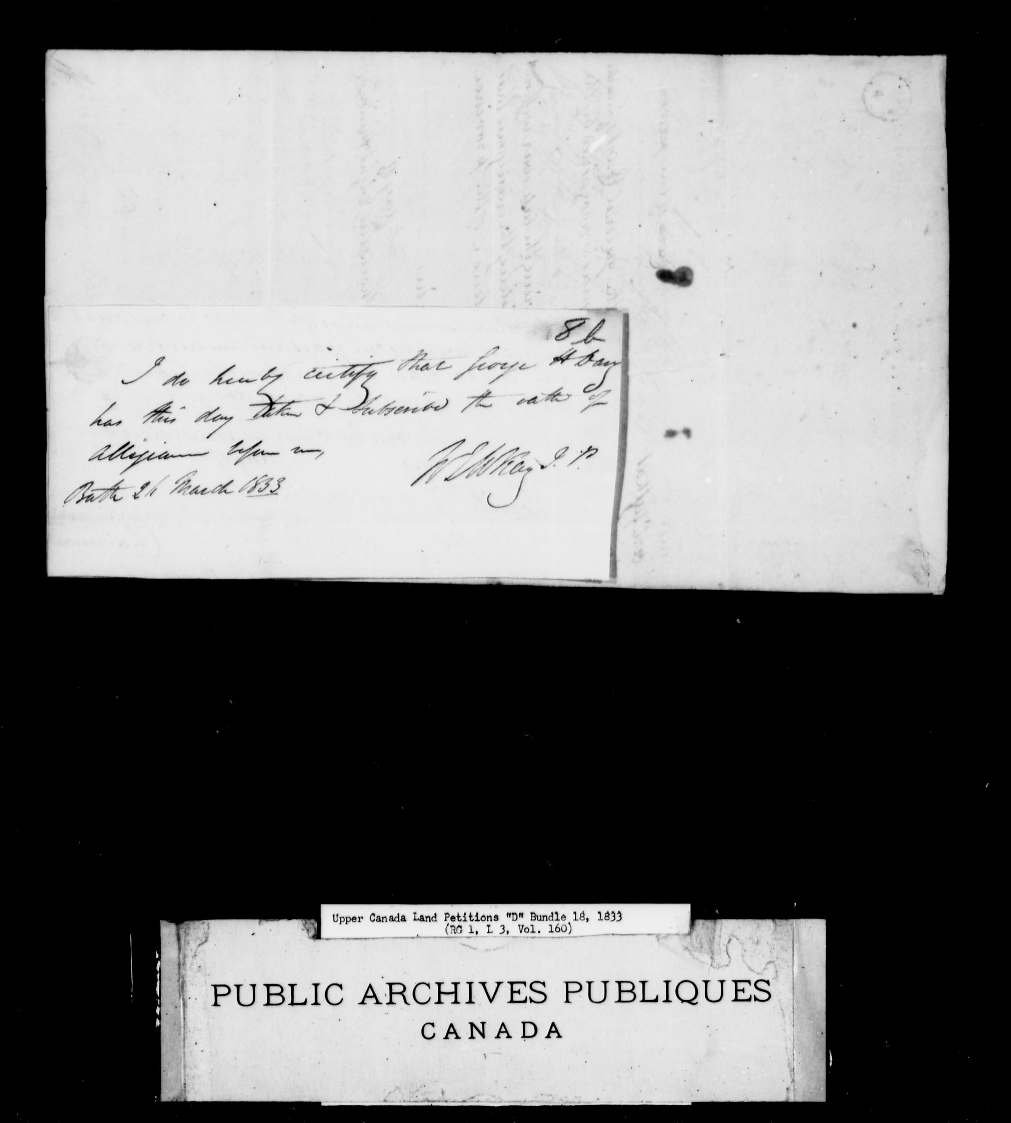 Titre : Demandes de terres du Haut-Canada (1763-1865) - N d'enregistrement Mikan : 205131 - Microforme : c-1876
