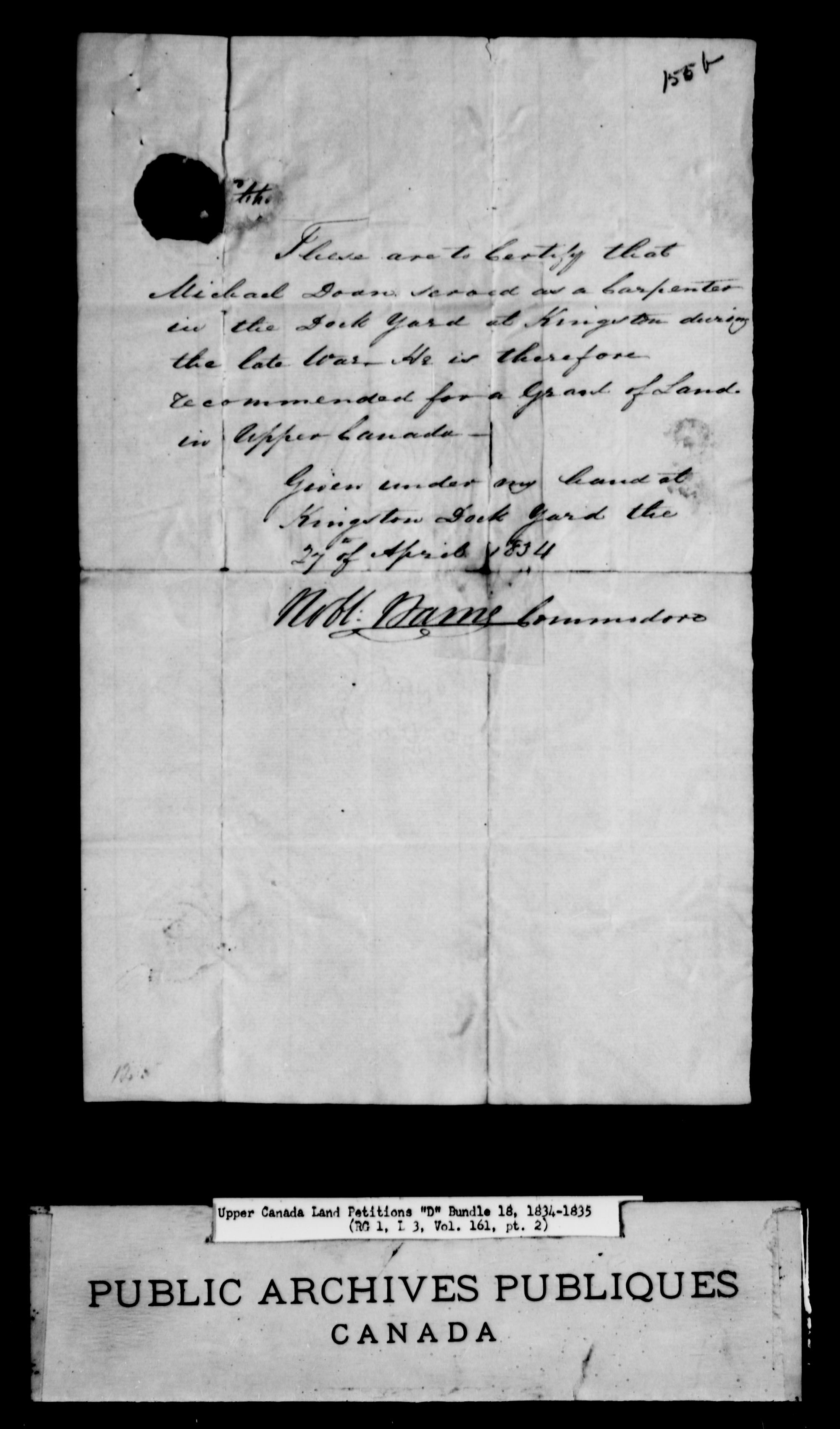 Title: Upper Canada Land Petitions (1763-1865) - Mikan Number: 205131 - Microform: c-1877