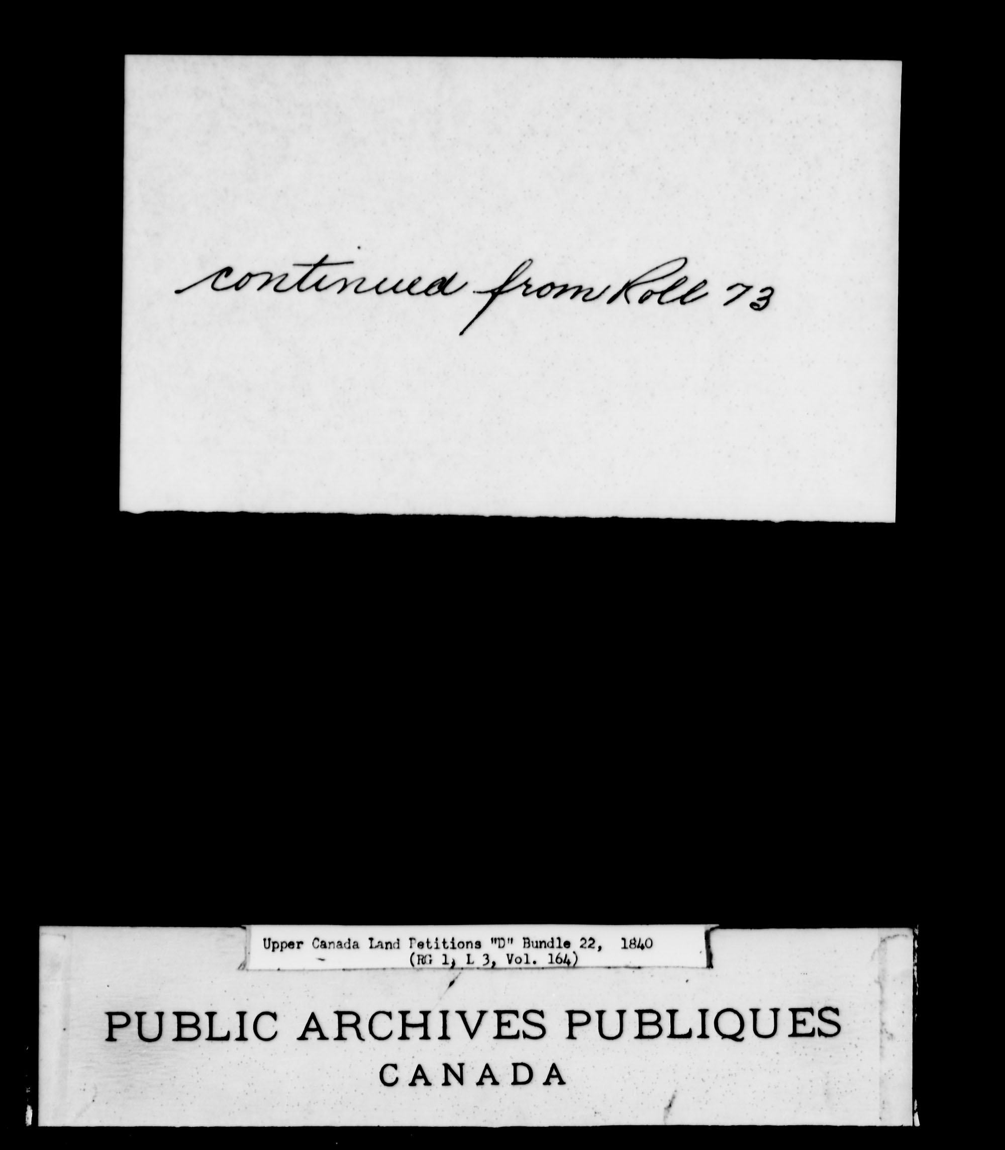 Title: Upper Canada Land Petitions (1763-1865) - Mikan Number: 205131 - Microform: c-1880