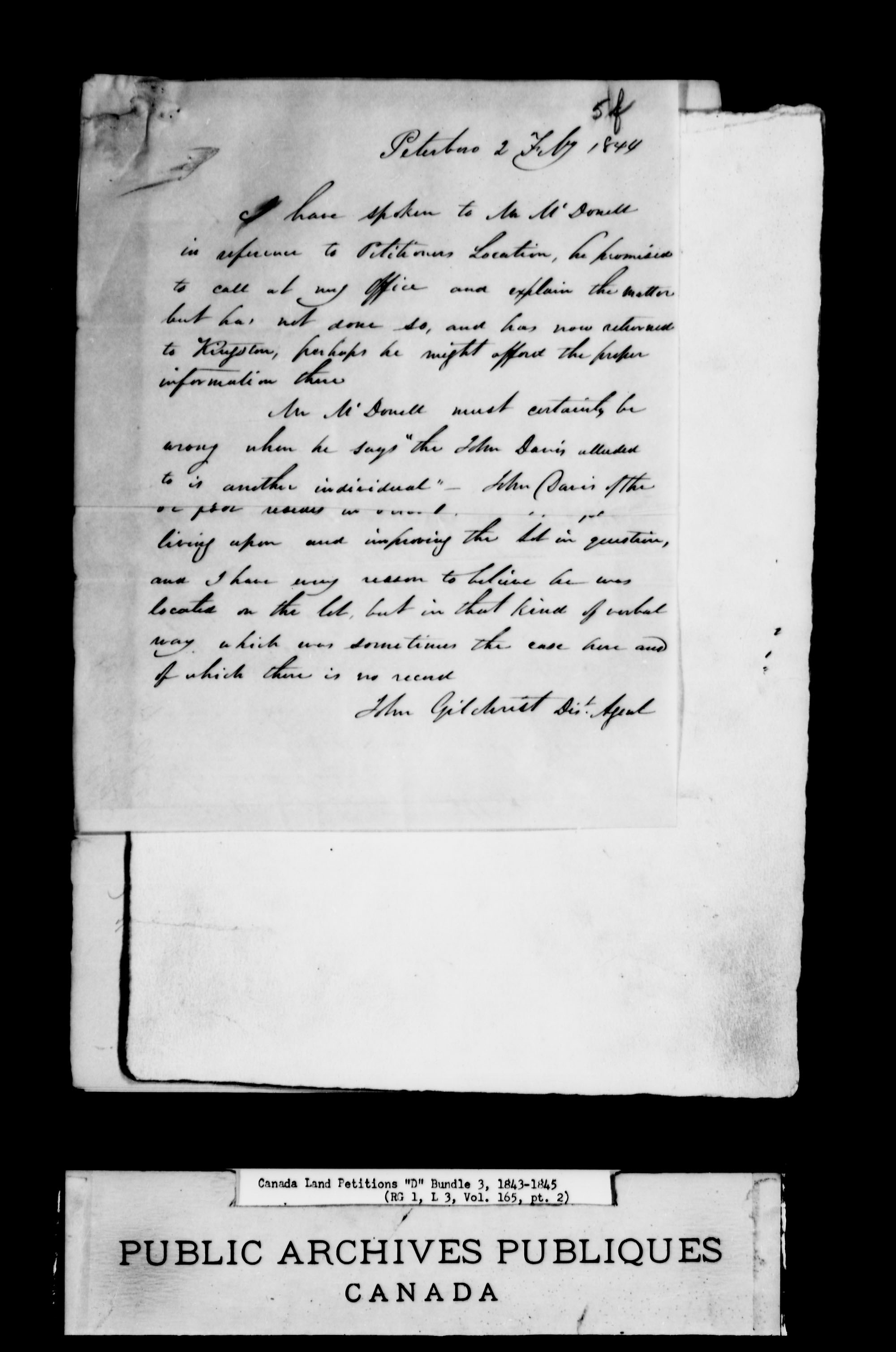 Title: Upper Canada Land Petitions (1763-1865) - Mikan Number: 205131 - Microform: c-1880