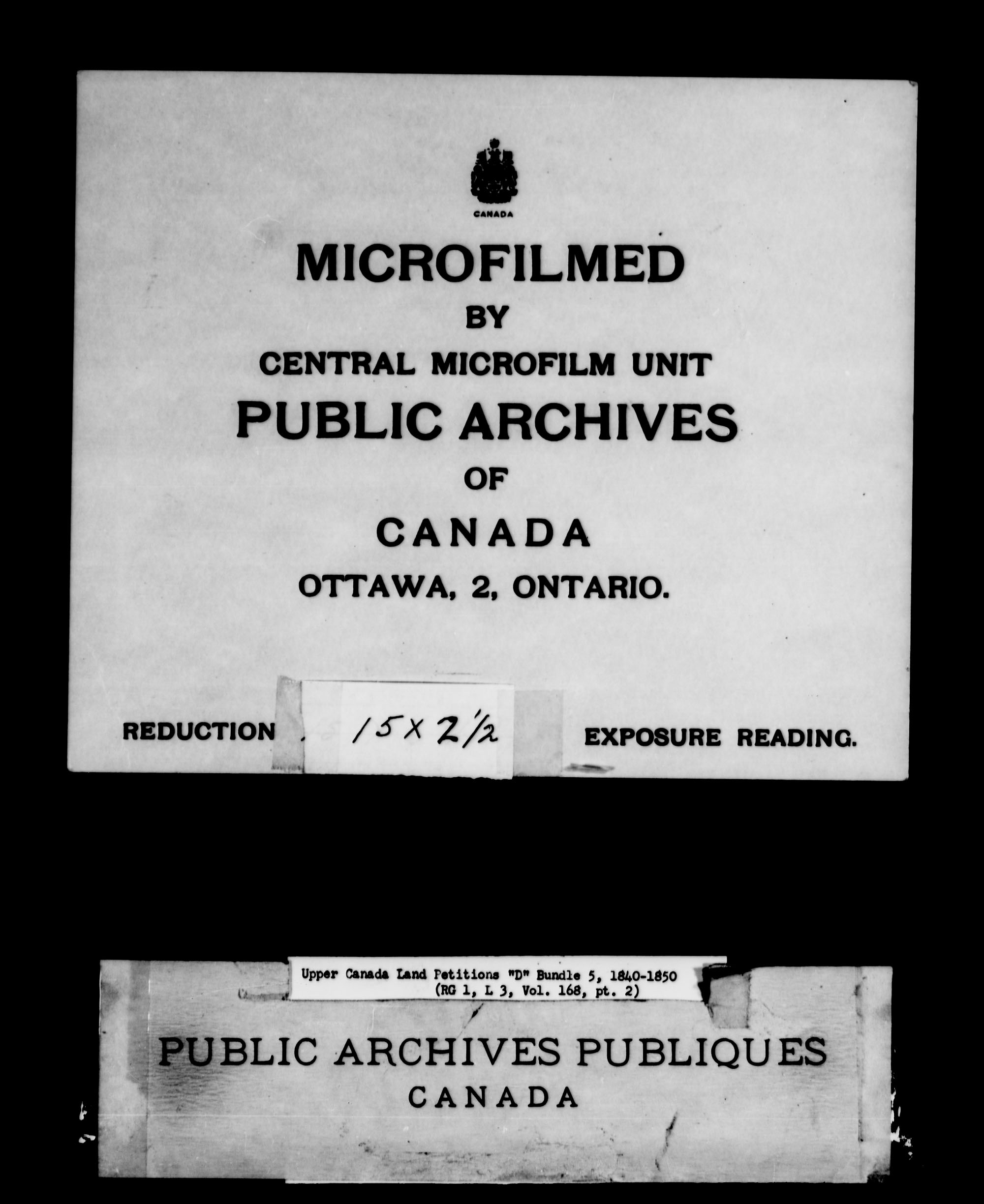 Titre : Demandes de terres du Haut-Canada (1763-1865) - N d'enregistrement Mikan : 205131 - Microforme : c-1883