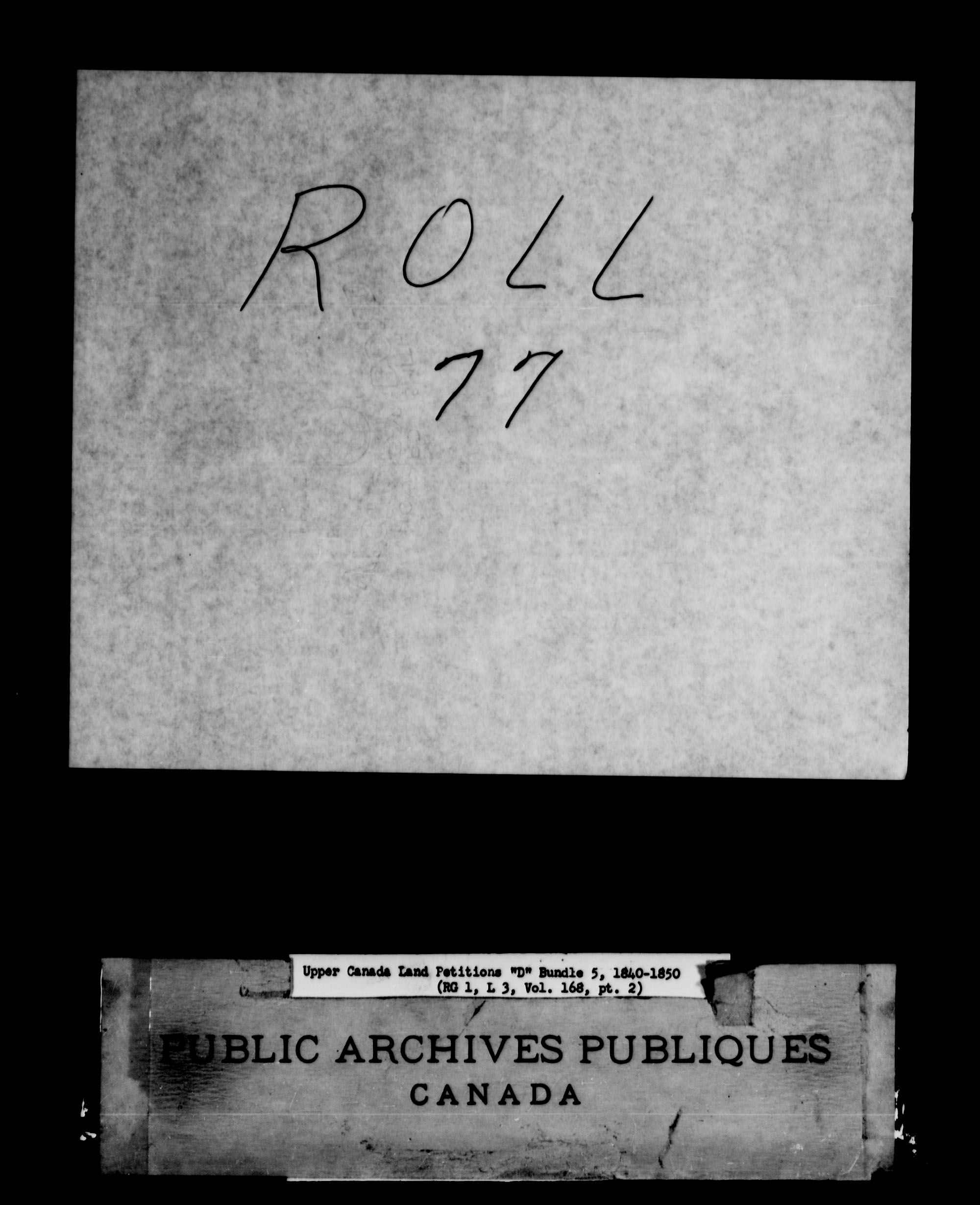 Title: Upper Canada Land Petitions (1763-1865) - Mikan Number: 205131 - Microform: c-1883