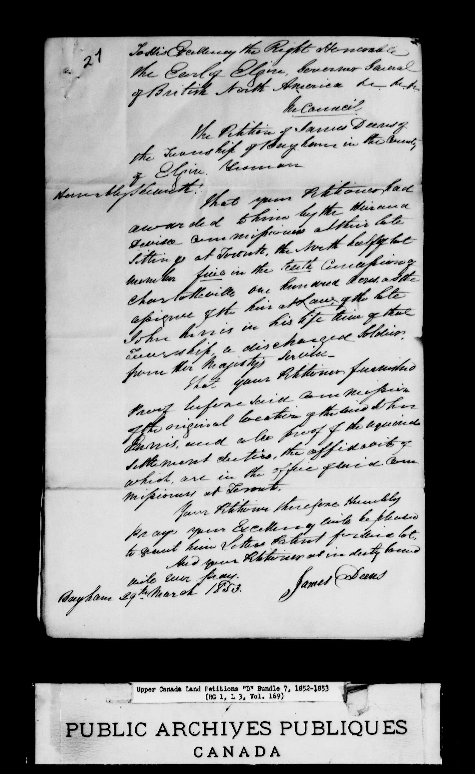 Title: Upper Canada Land Petitions (1763-1865) - Mikan Number: 205131 - Microform: c-1883