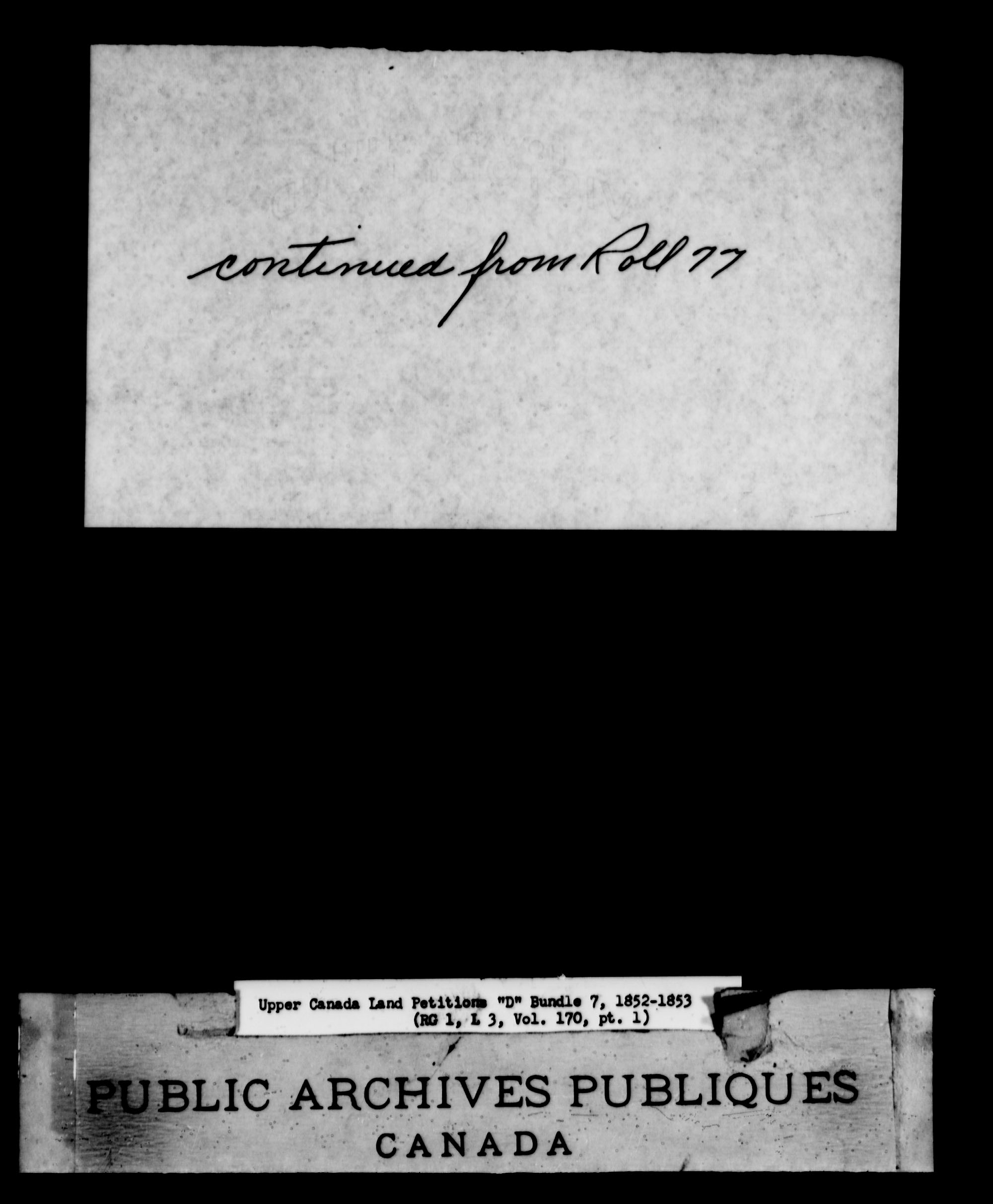 Title: Upper Canada Land Petitions (1763-1865) - Mikan Number: 205131 - Microform: c-1884