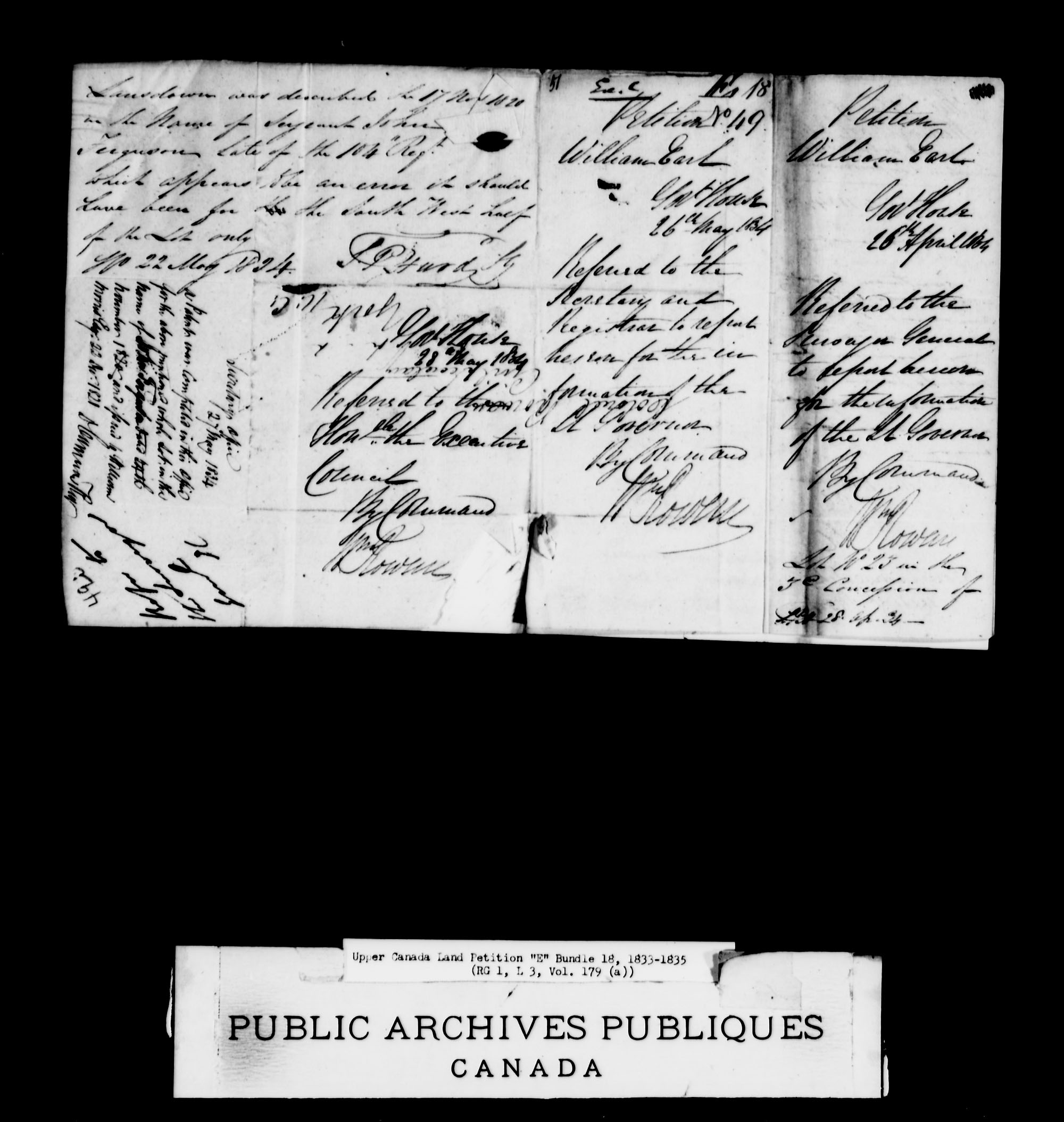 Title: Upper Canada Land Petitions (1763-1865) - Mikan Number: 205131 - Microform: c-1890