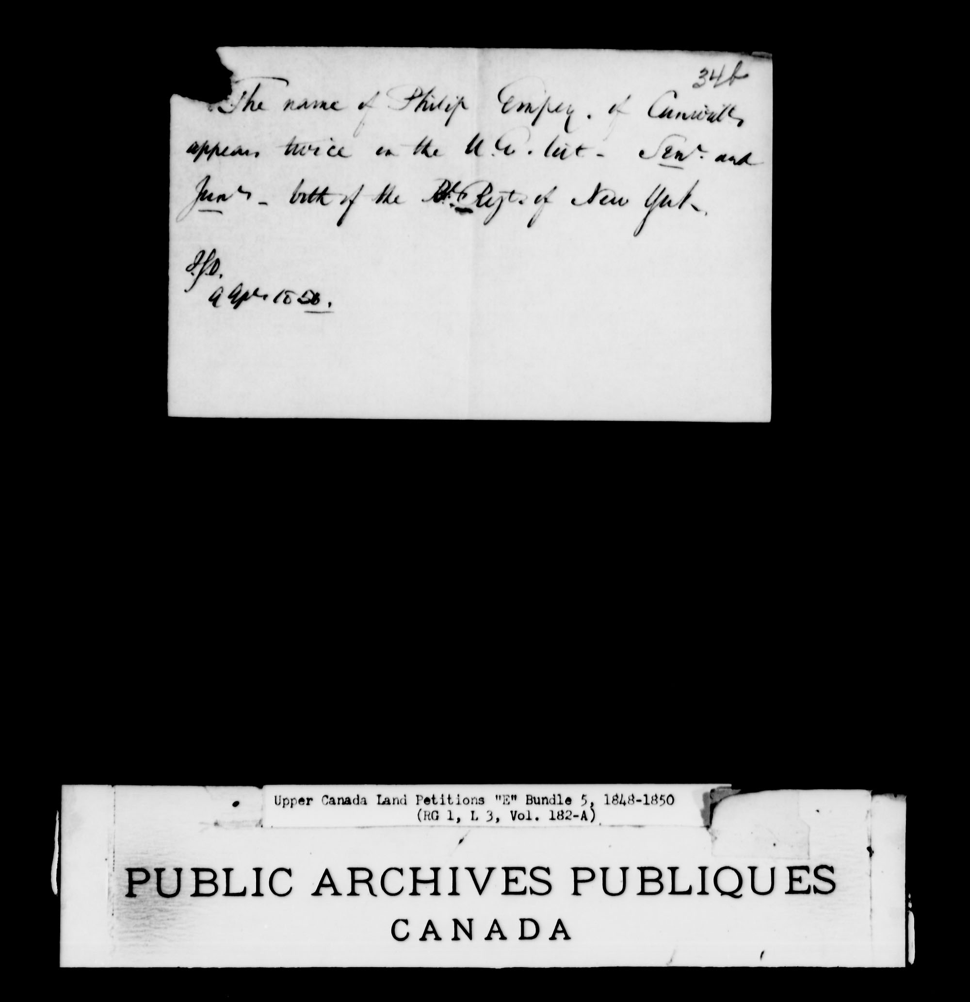 Title: Upper Canada Land Petitions (1763-1865) - Mikan Number: 205131 - Microform: c-1892
