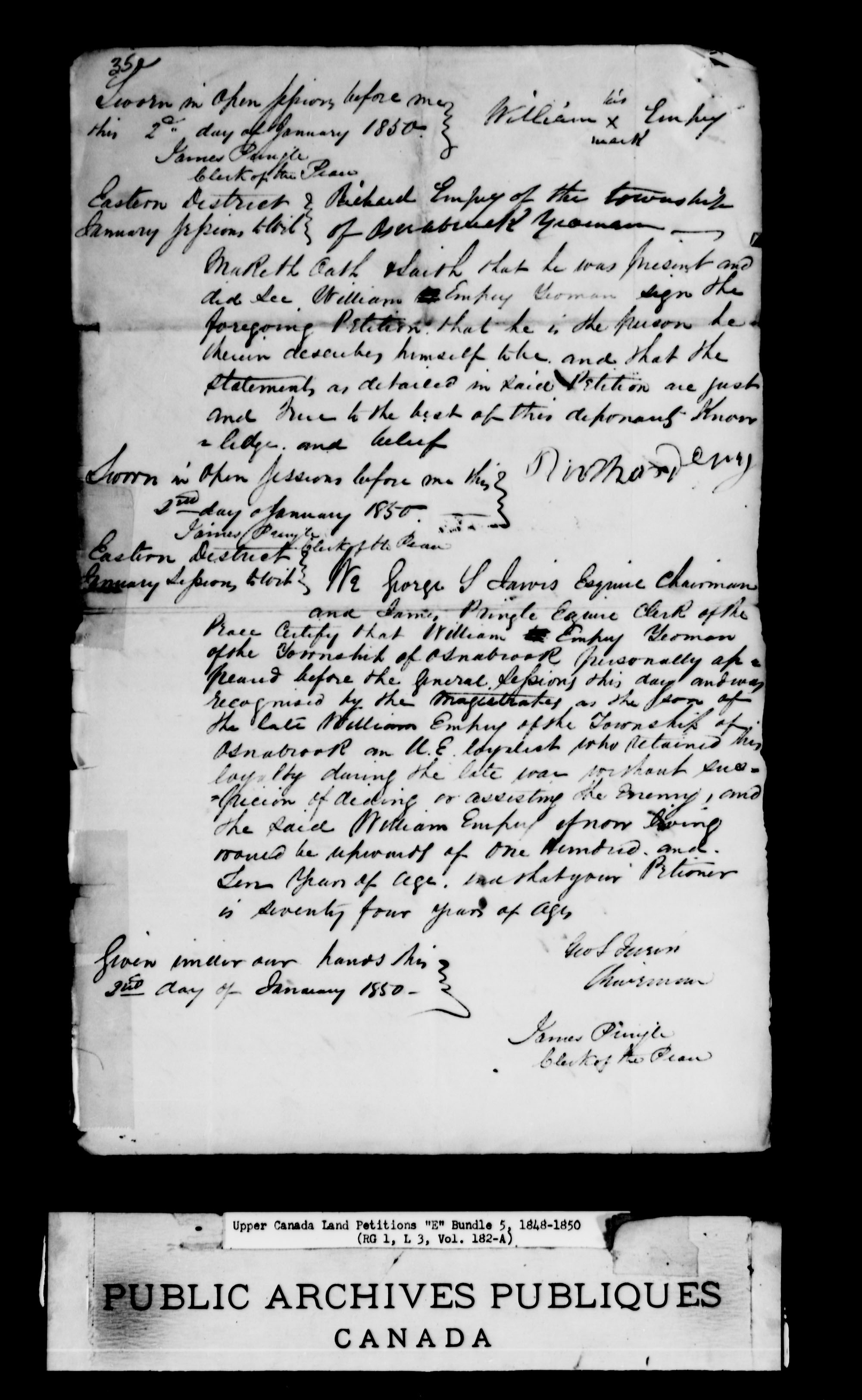Title: Upper Canada Land Petitions (1763-1865) - Mikan Number: 205131 - Microform: c-1892