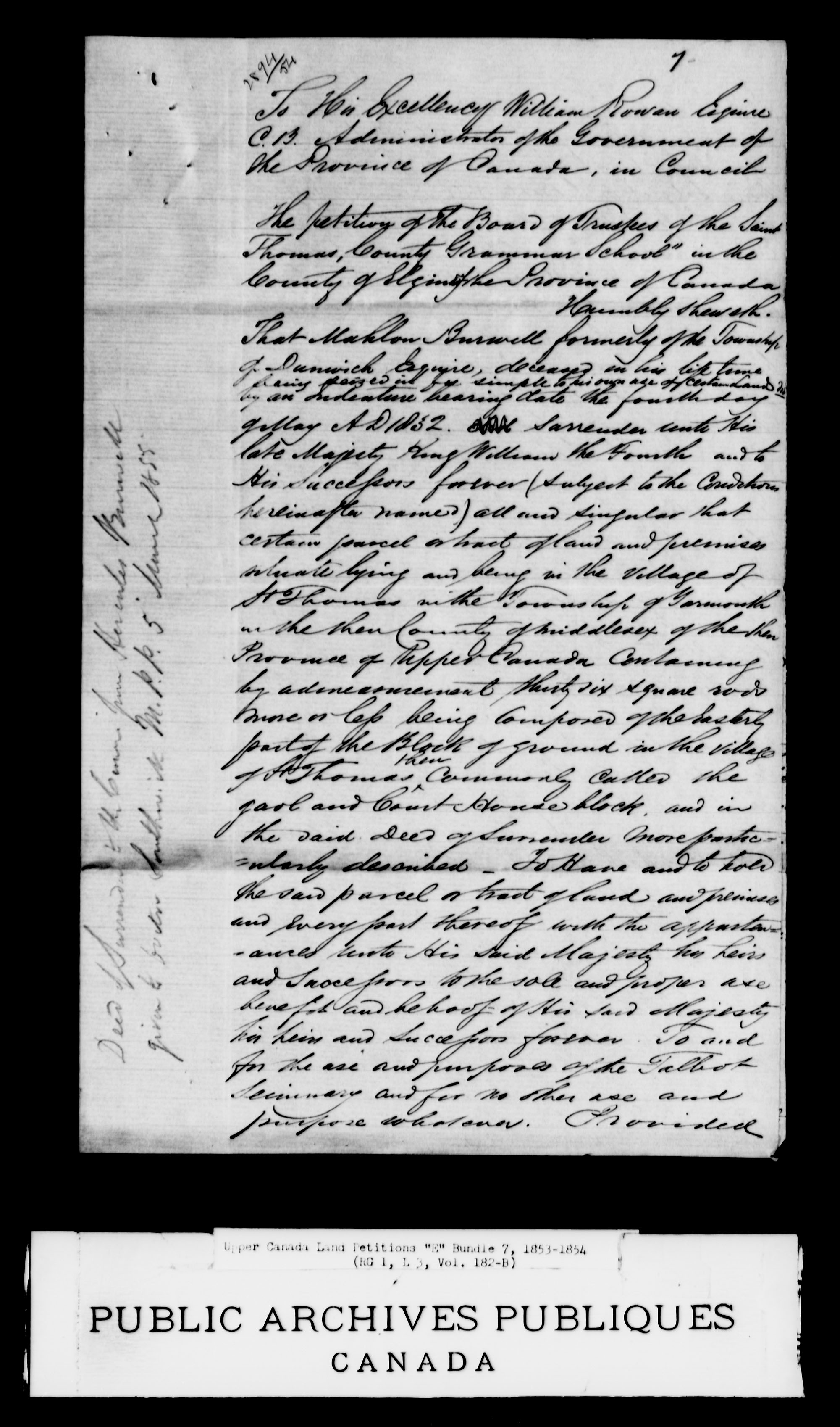 Title: Upper Canada Land Petitions (1763-1865) - Mikan Number: 205131 - Microform: c-1892