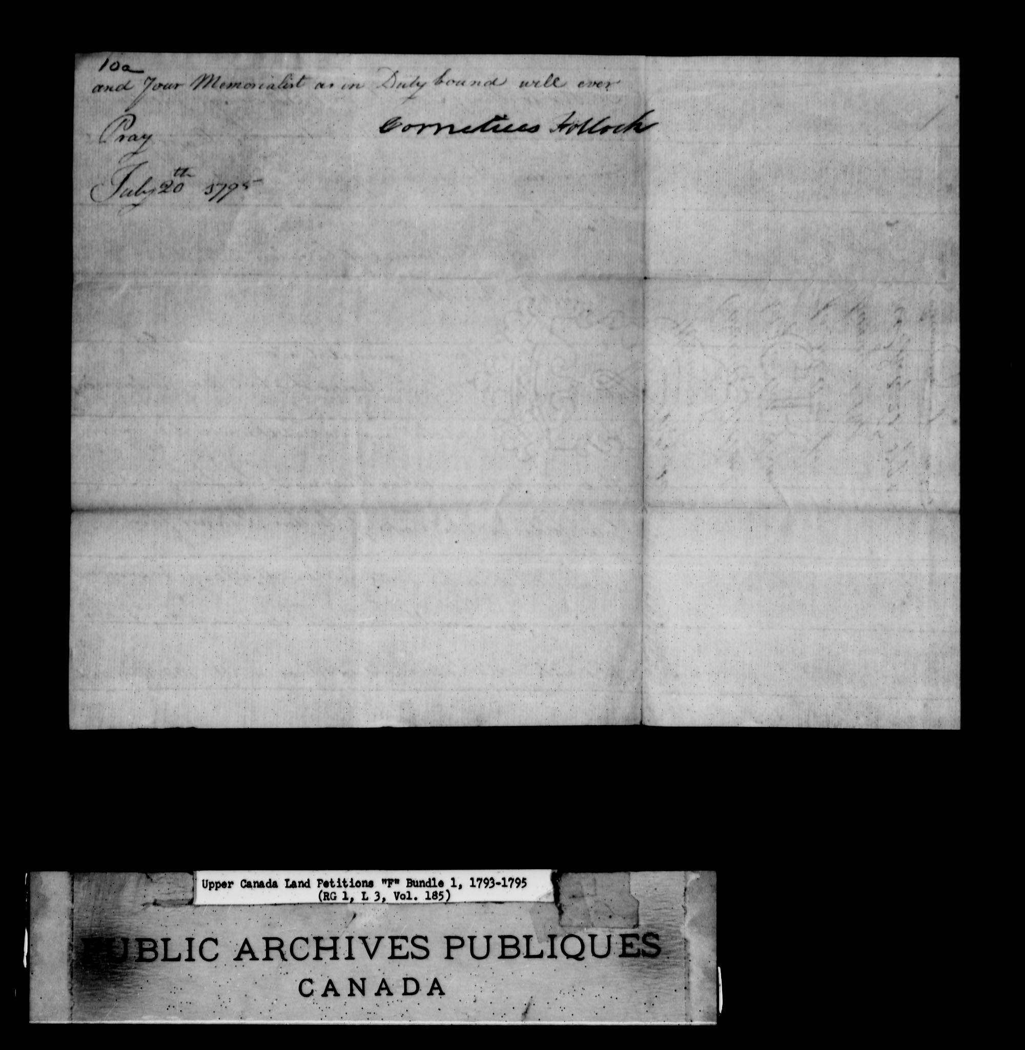 Title: Upper Canada Land Petitions (1763-1865) - Mikan Number: 205131 - Microform: c-1893