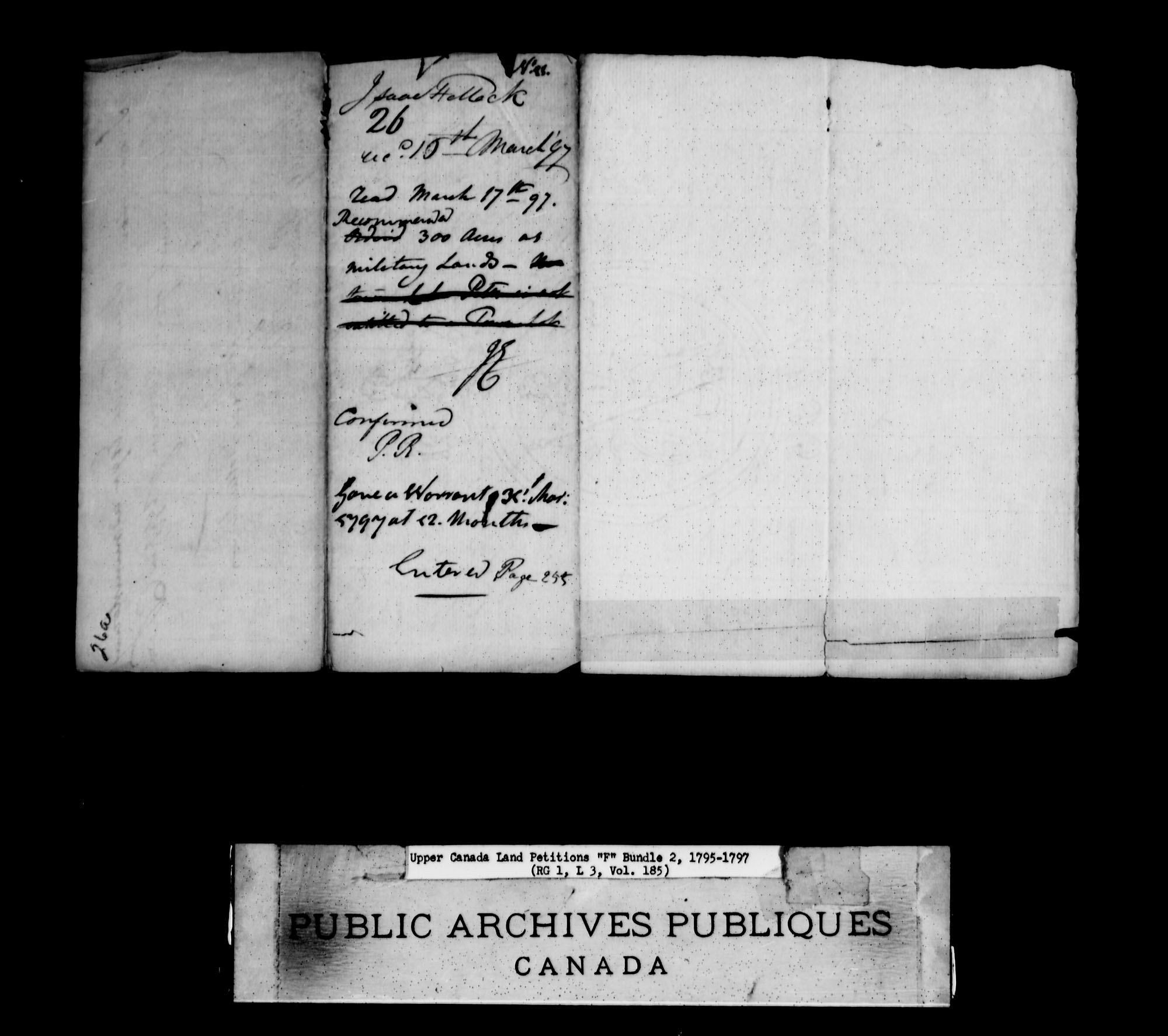 Title: Upper Canada Land Petitions (1763-1865) - Mikan Number: 205131 - Microform: c-1893