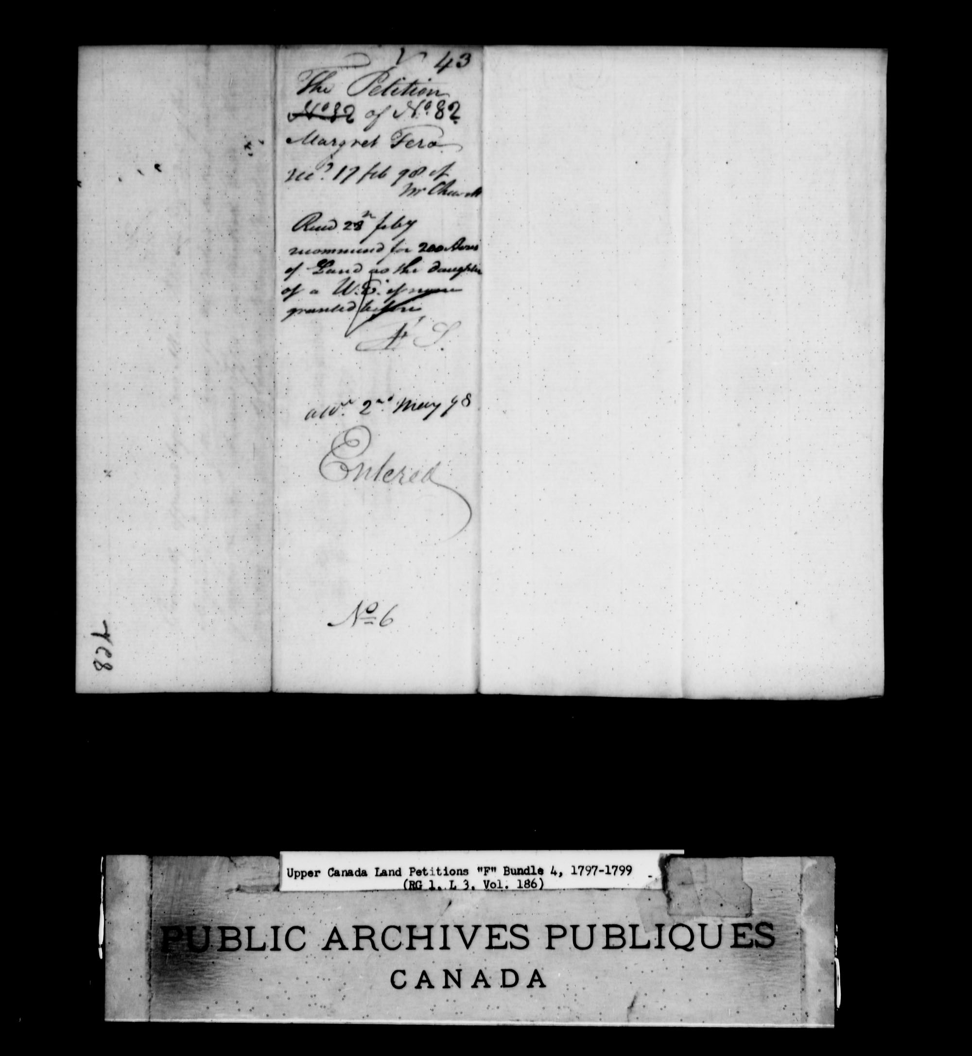 Title: Upper Canada Land Petitions (1763-1865) - Mikan Number: 205131 - Microform: c-1894