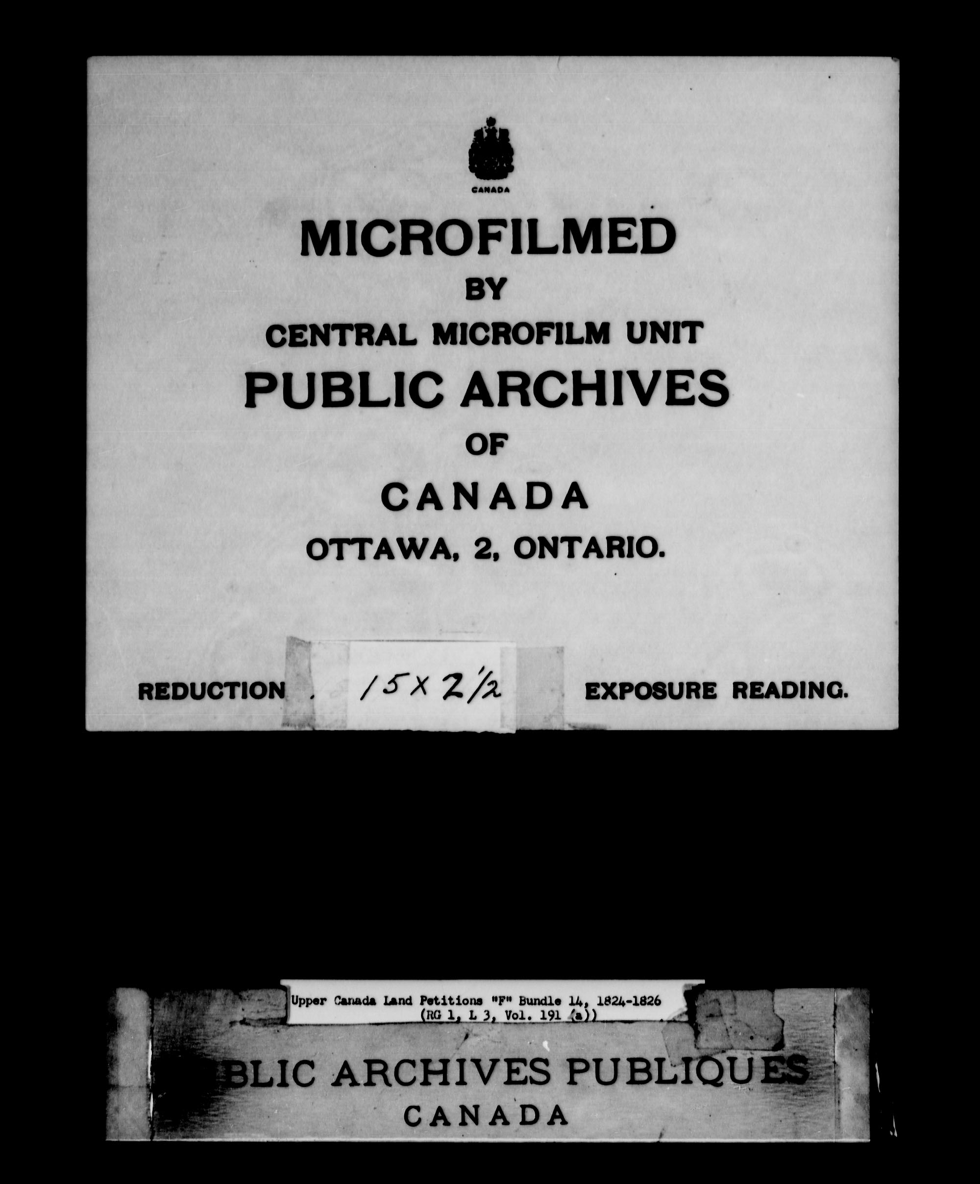 Titre : Demandes de terres du Haut-Canada (1763-1865) - N d'enregistrement Mikan : 205131 - Microforme : c-1898