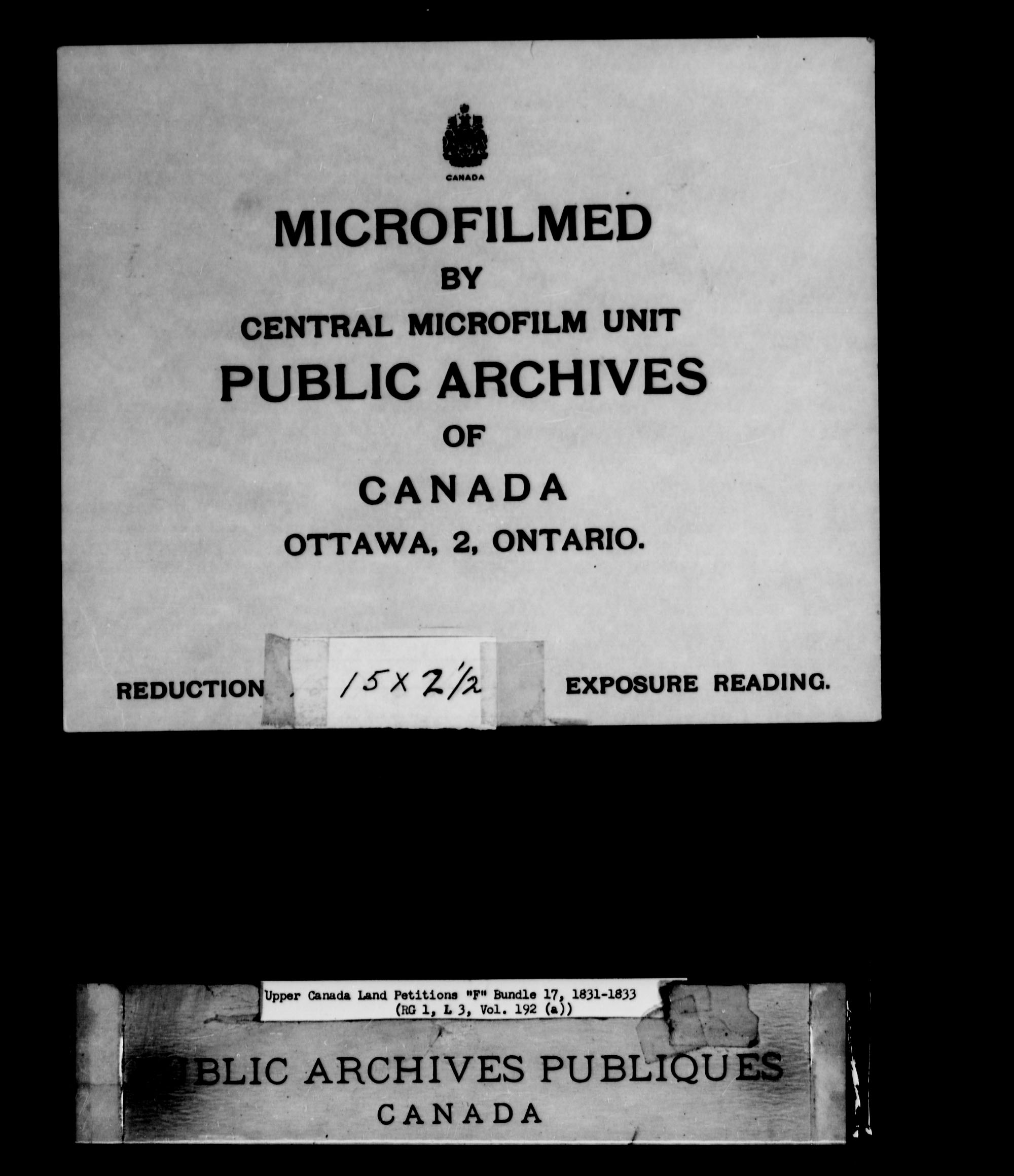 Titre : Demandes de terres du Haut-Canada (1763-1865) - N d'enregistrement Mikan : 205131 - Microforme : c-1899