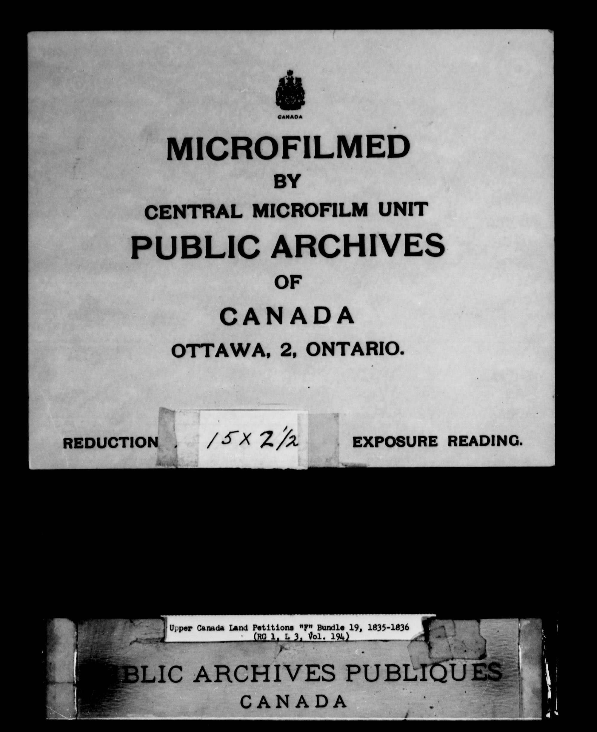 Titre : Demandes de terres du Haut-Canada (1763-1865) - N d'enregistrement Mikan : 205131 - Microforme : c-1900