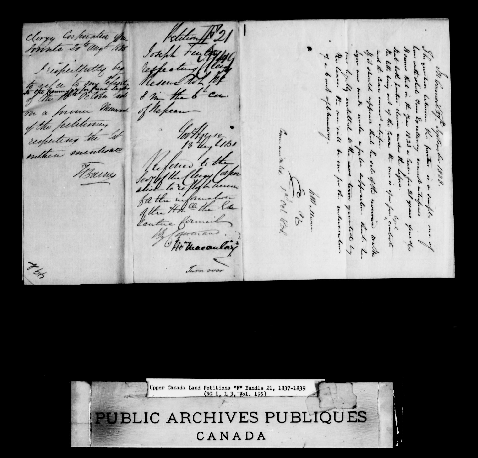 Title: Upper Canada Land Petitions (1763-1865) - Mikan Number: 205131 - Microform: c-1900