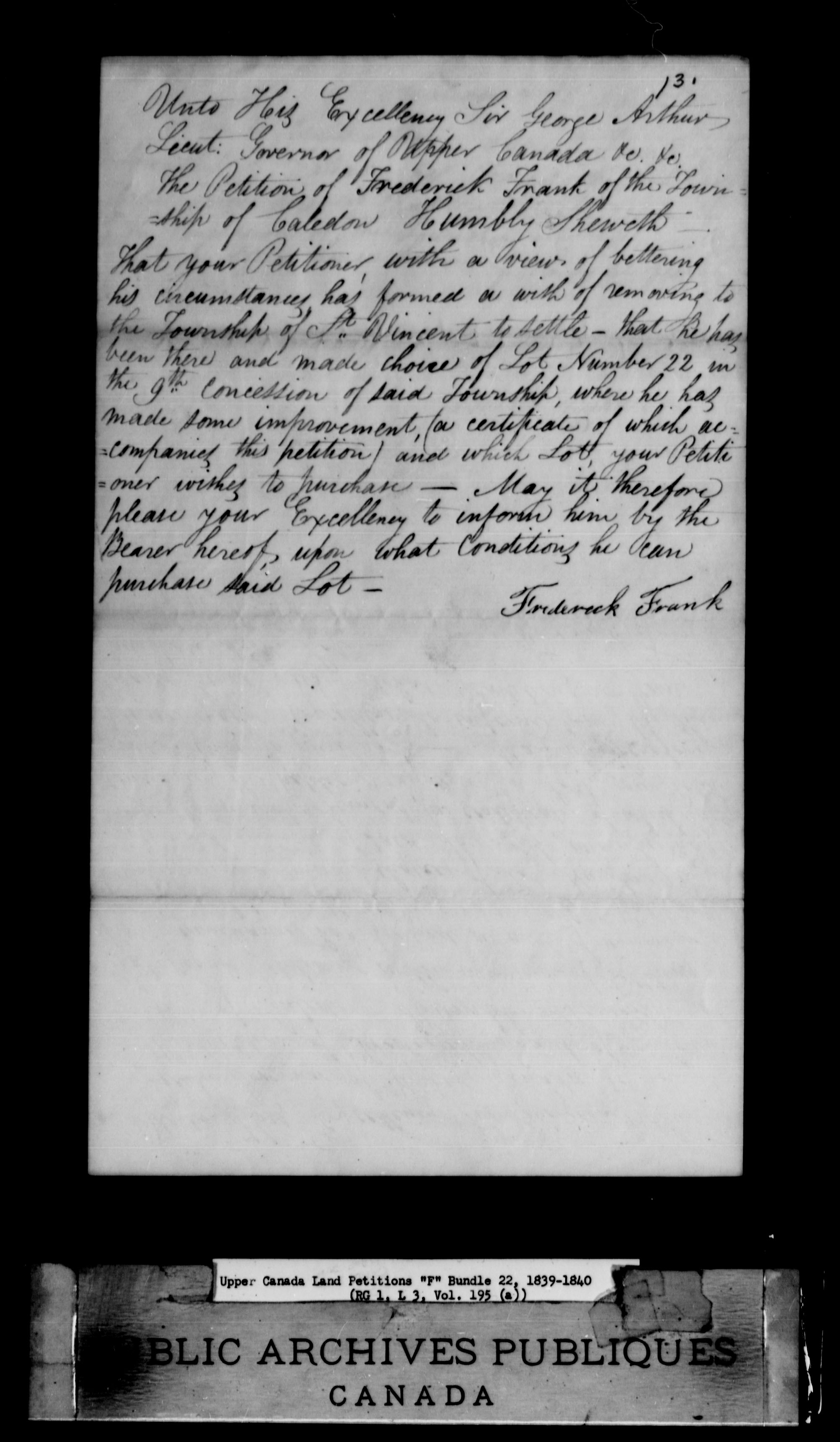 Title: Upper Canada Land Petitions (1763-1865) - Mikan Number: 205131 - Microform: c-2022