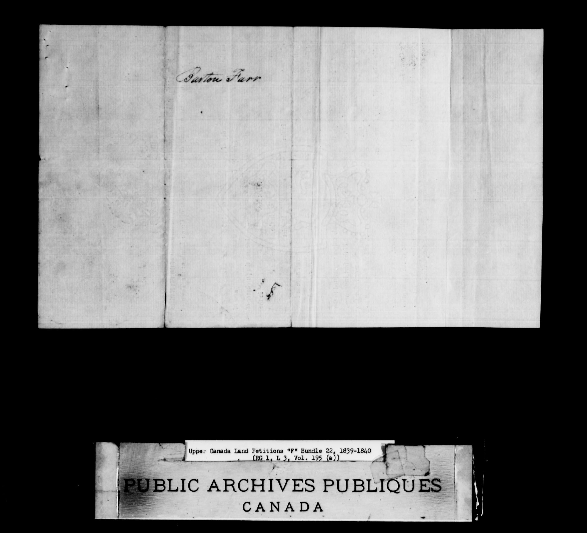 Title: Upper Canada Land Petitions (1763-1865) - Mikan Number: 205131 - Microform: c-2022