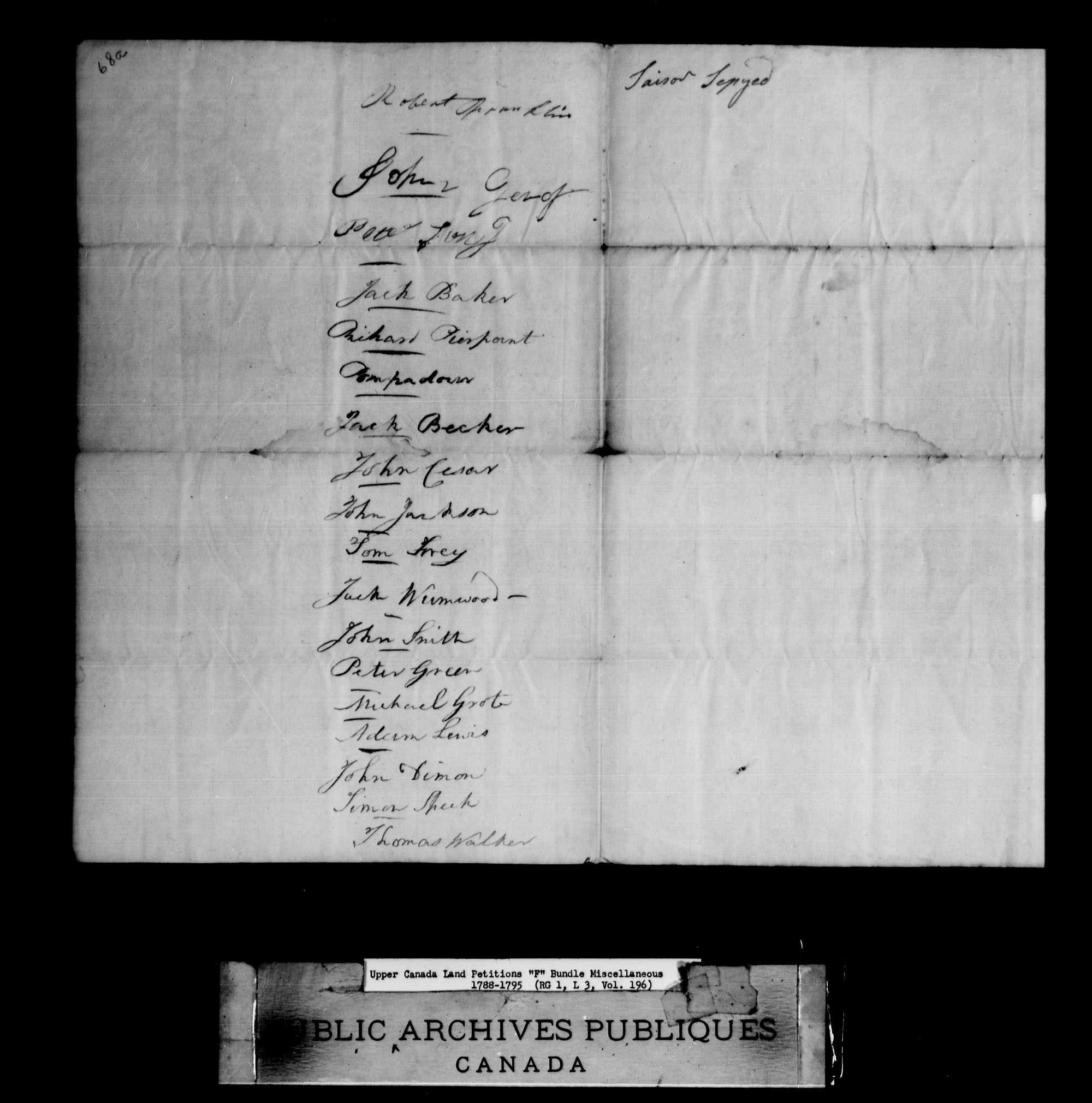 Title: Upper Canada Land Petitions (1763-1865) - Mikan Number: 205131 - Microform: c-2022