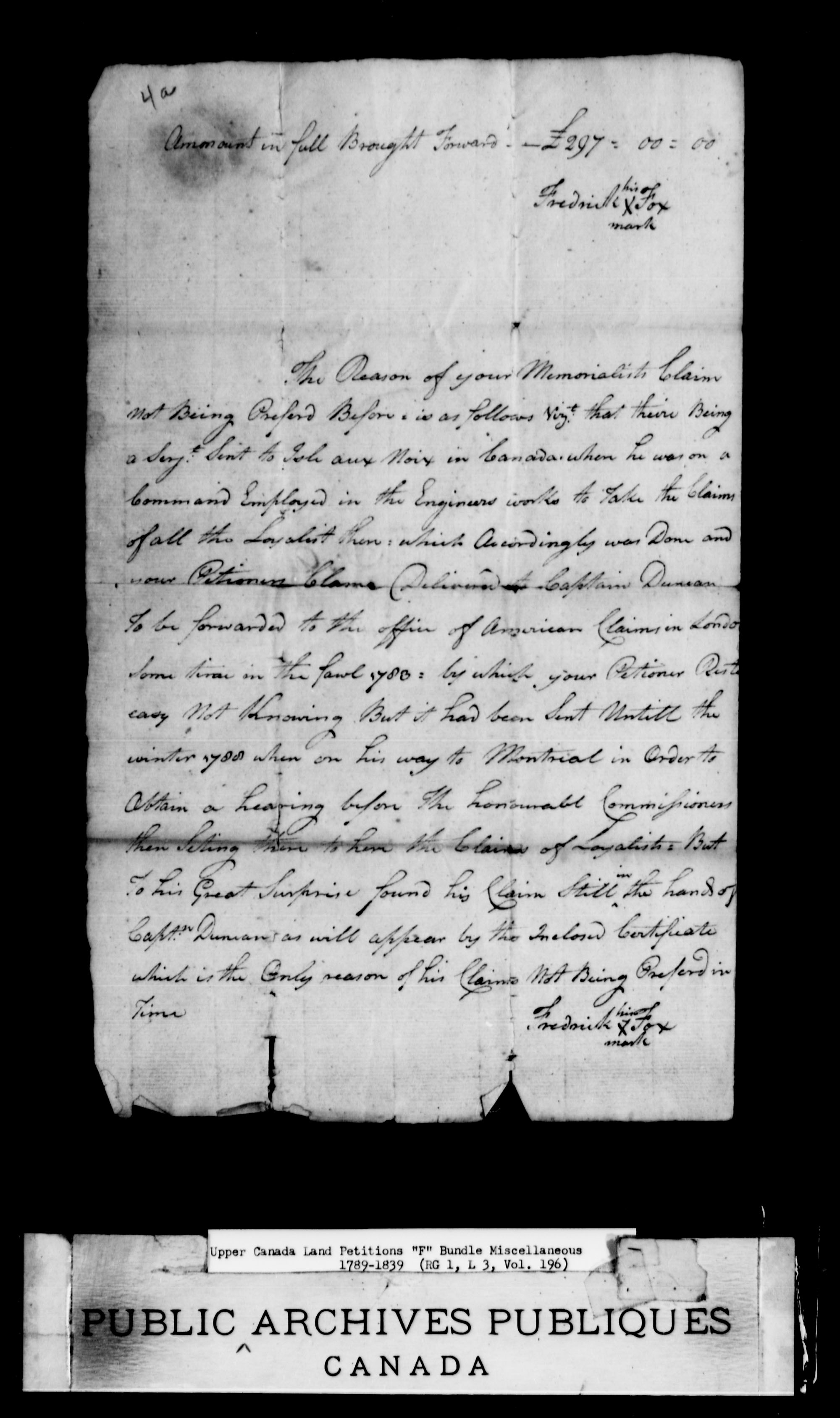 Title: Upper Canada Land Petitions (1763-1865) - Mikan Number: 205131 - Microform: c-2022