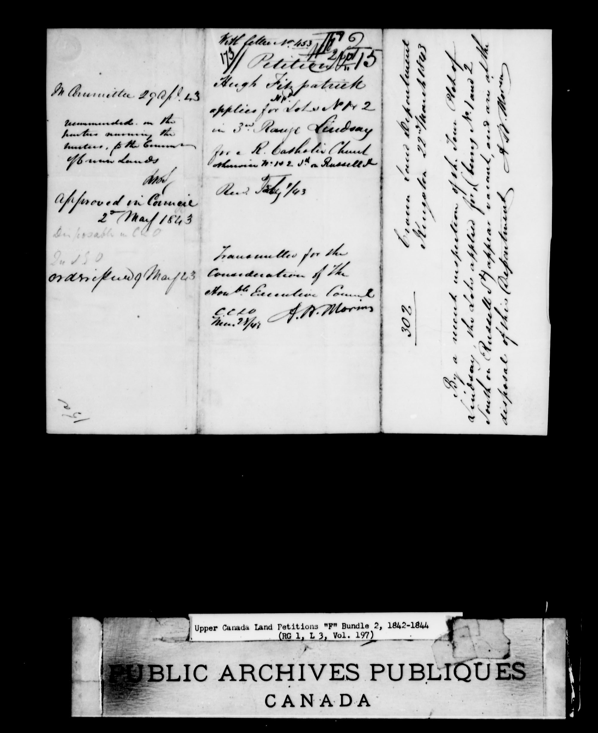 Titre : Demandes de terres du Haut-Canada (1763-1865) - N d'enregistrement Mikan : 205131 - Microforme : c-2023