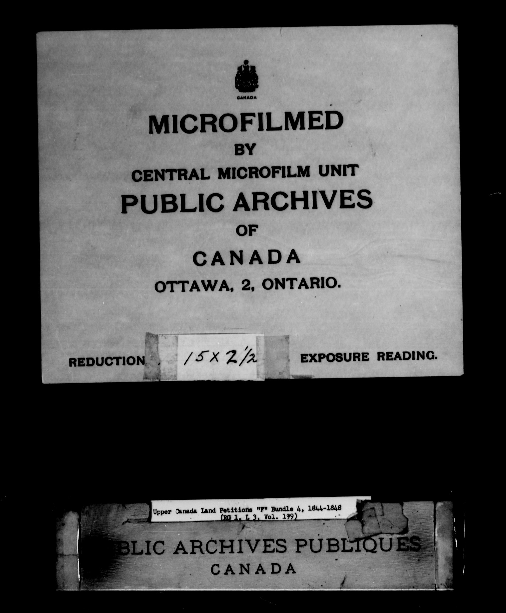 Titre : Demandes de terres du Haut-Canada (1763-1865) - N d'enregistrement Mikan : 205131 - Microforme : c-2025