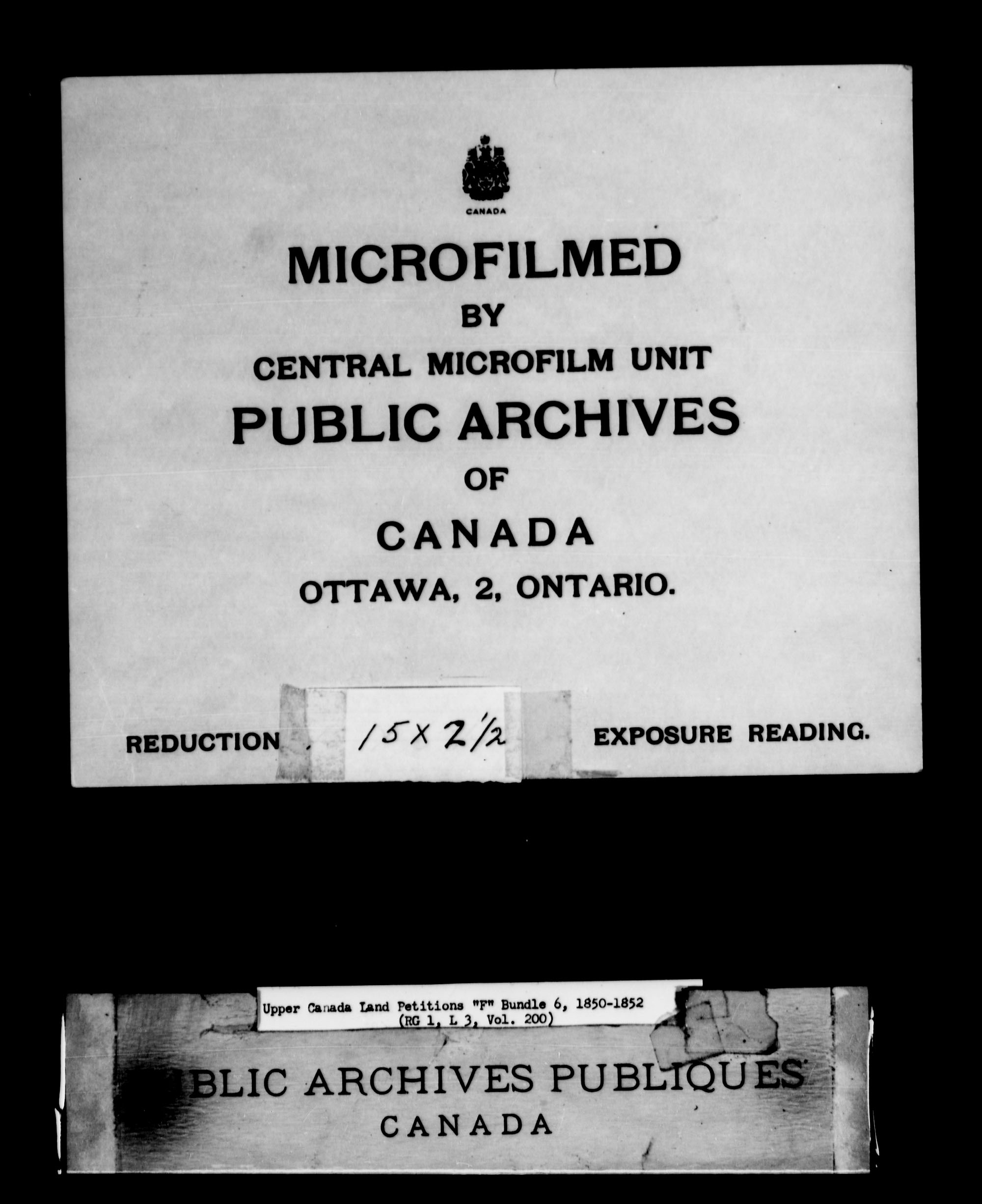 Title: Upper Canada Land Petitions (1763-1865) - Mikan Number: 205131 - Microform: c-2026