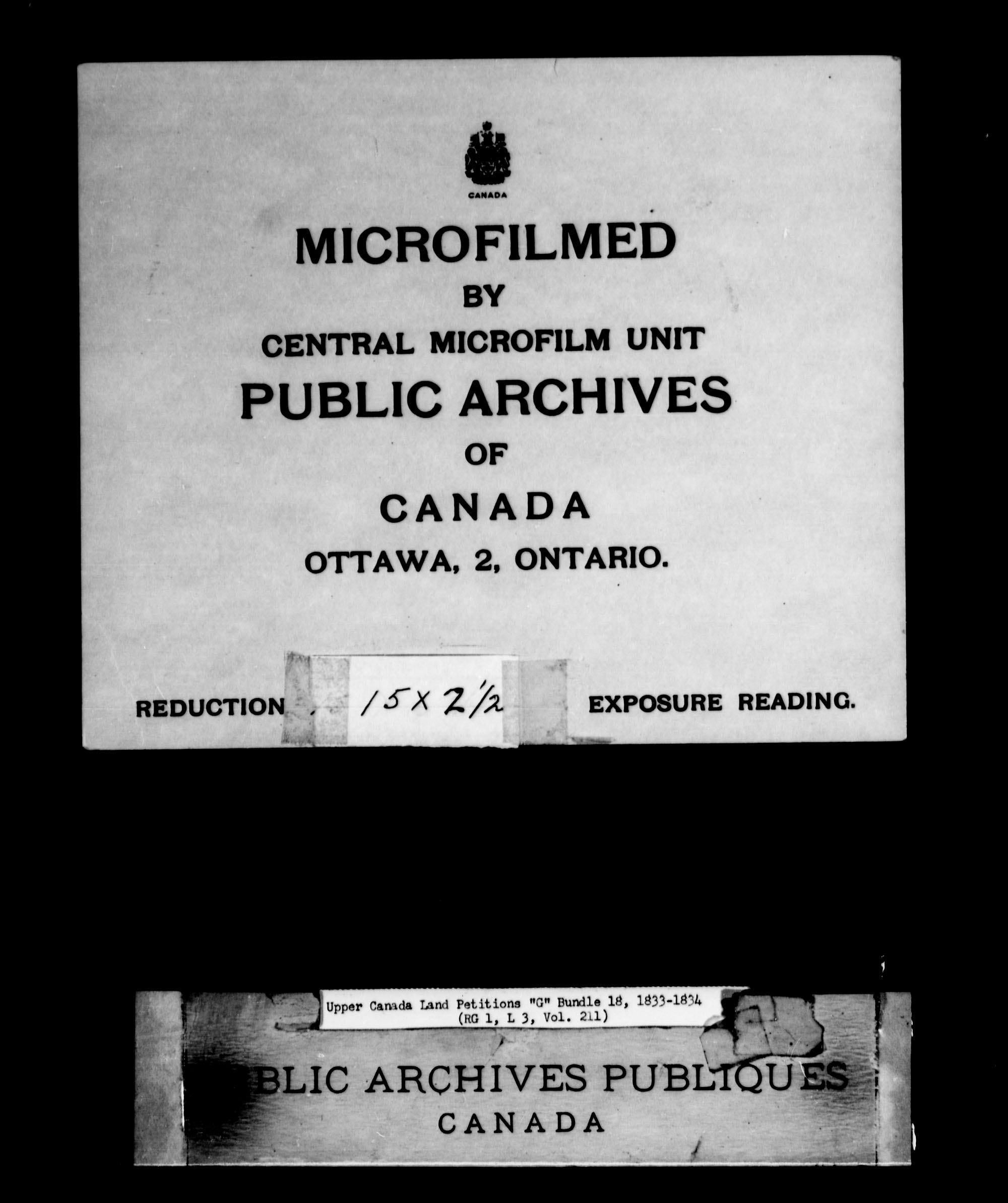 Title: Upper Canada Land Petitions (1763-1865) - Mikan Number: 205131 - Microform: c-2034