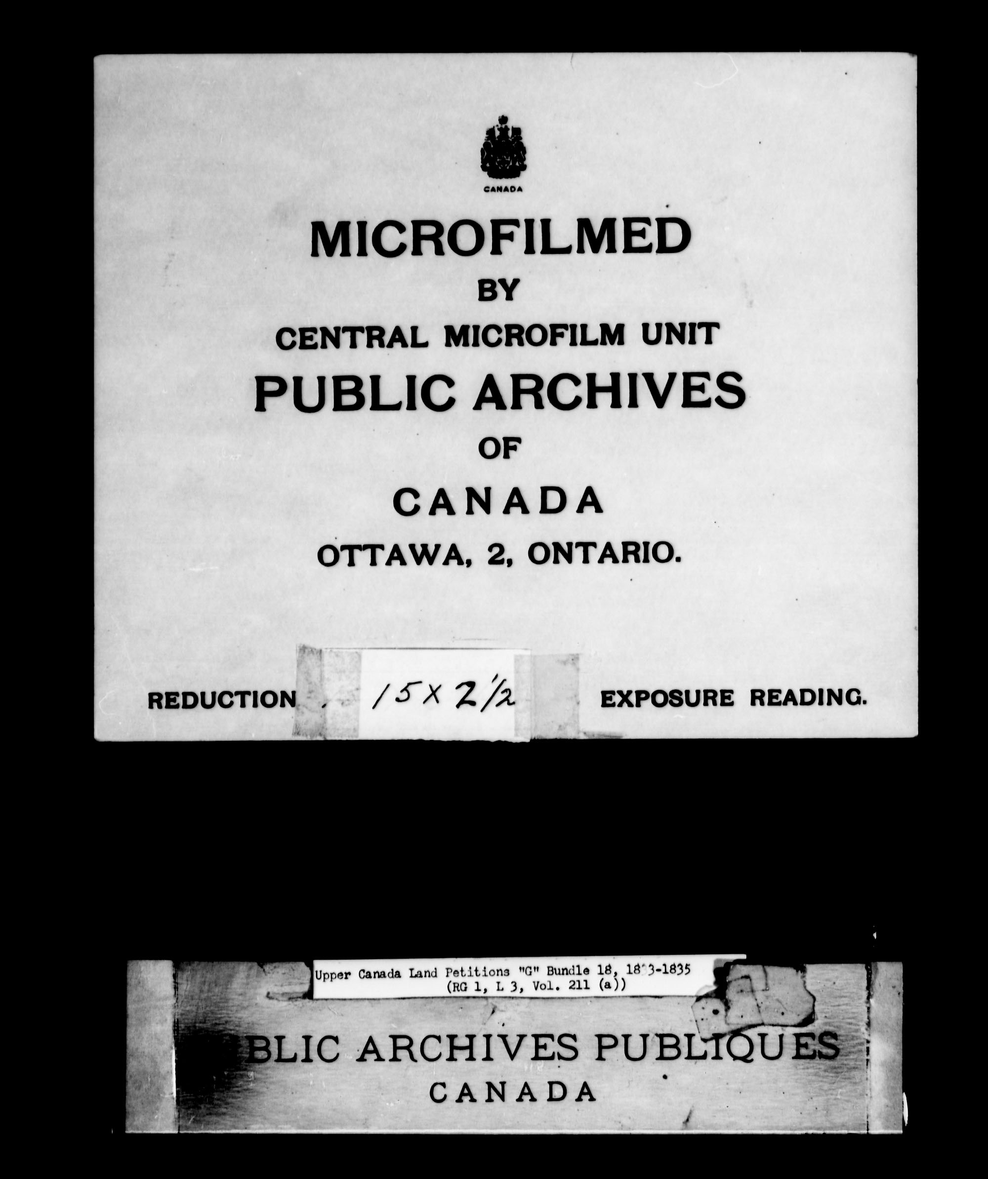 Title: Upper Canada Land Petitions (1763-1865) - Mikan Number: 205131 - Microform: c-2035